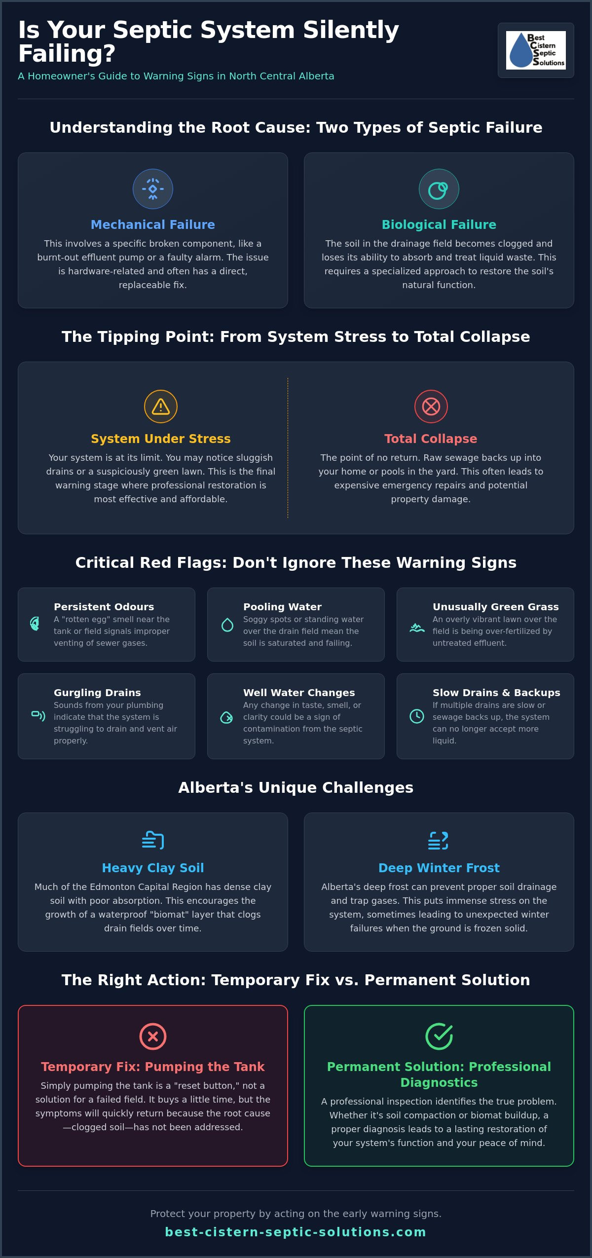 Signs of septic system failure