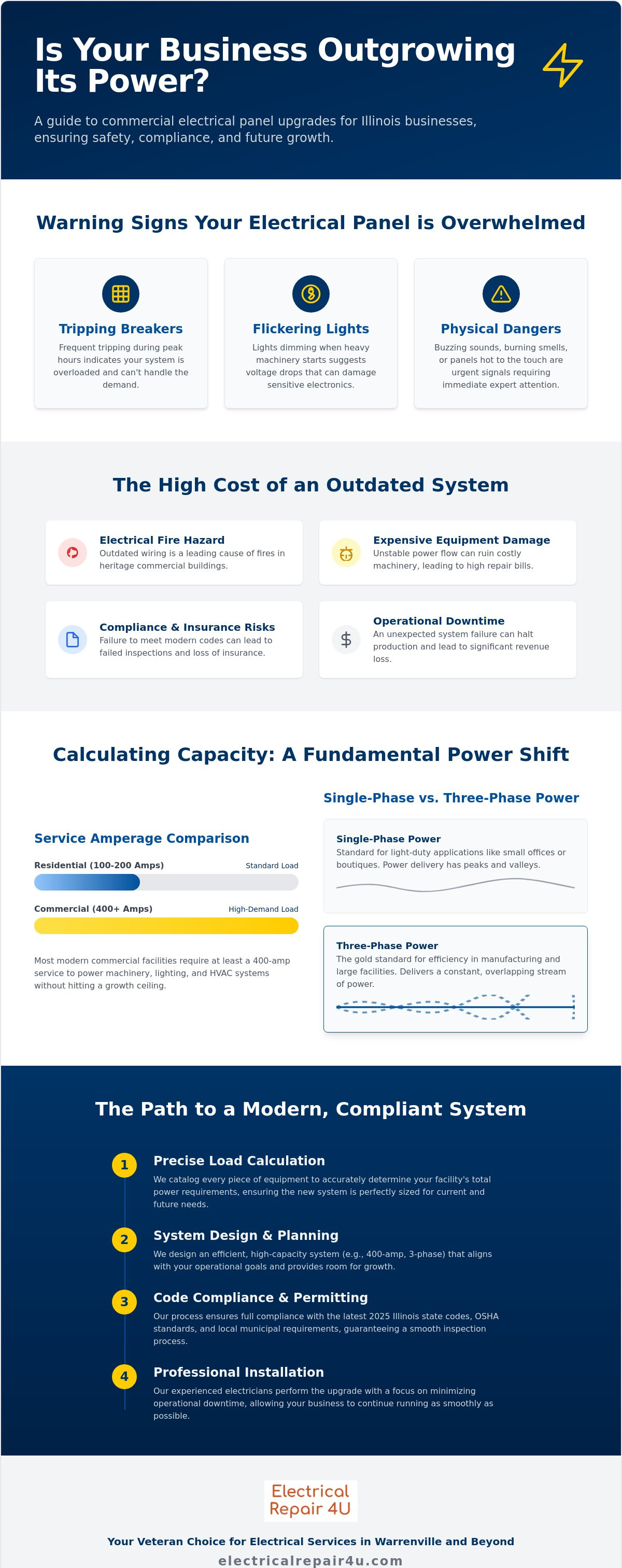 Commercial electrical panel upgrade