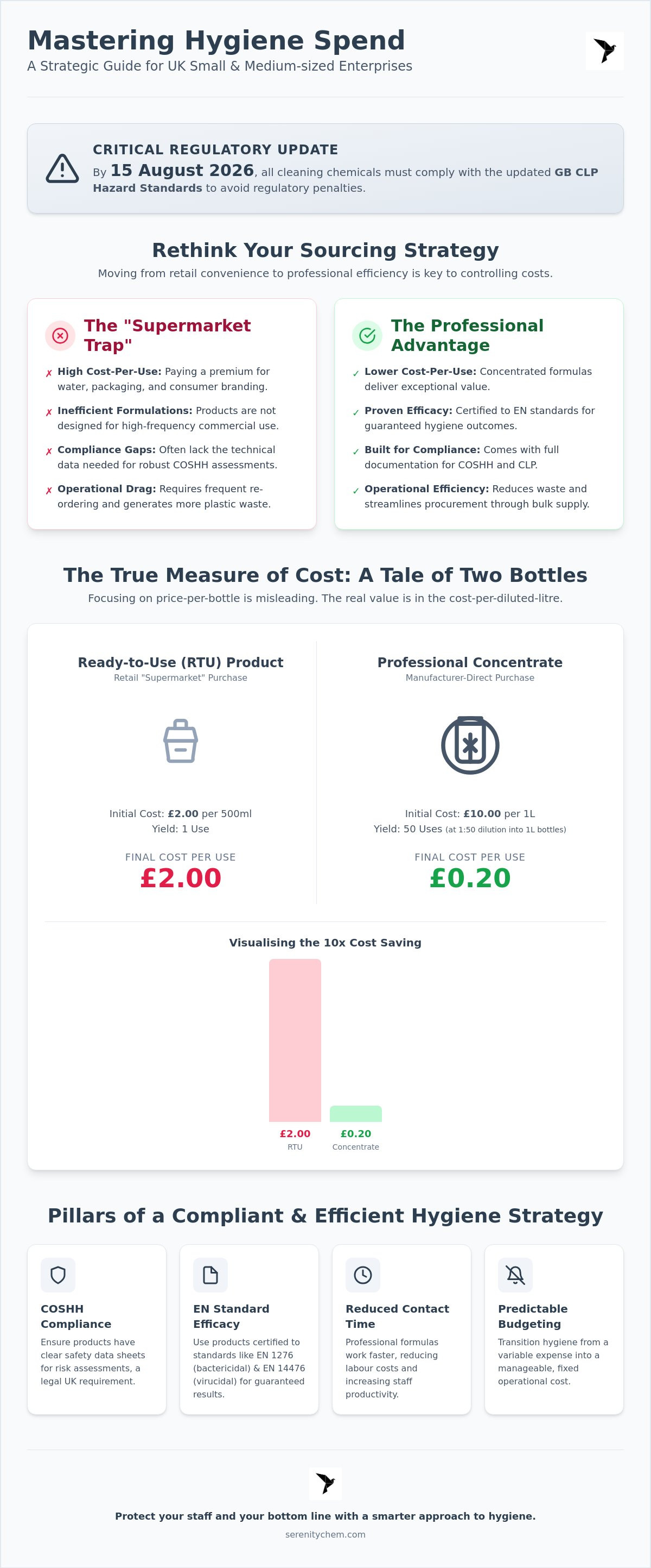 Cost of cleaning supplies for a small business UK