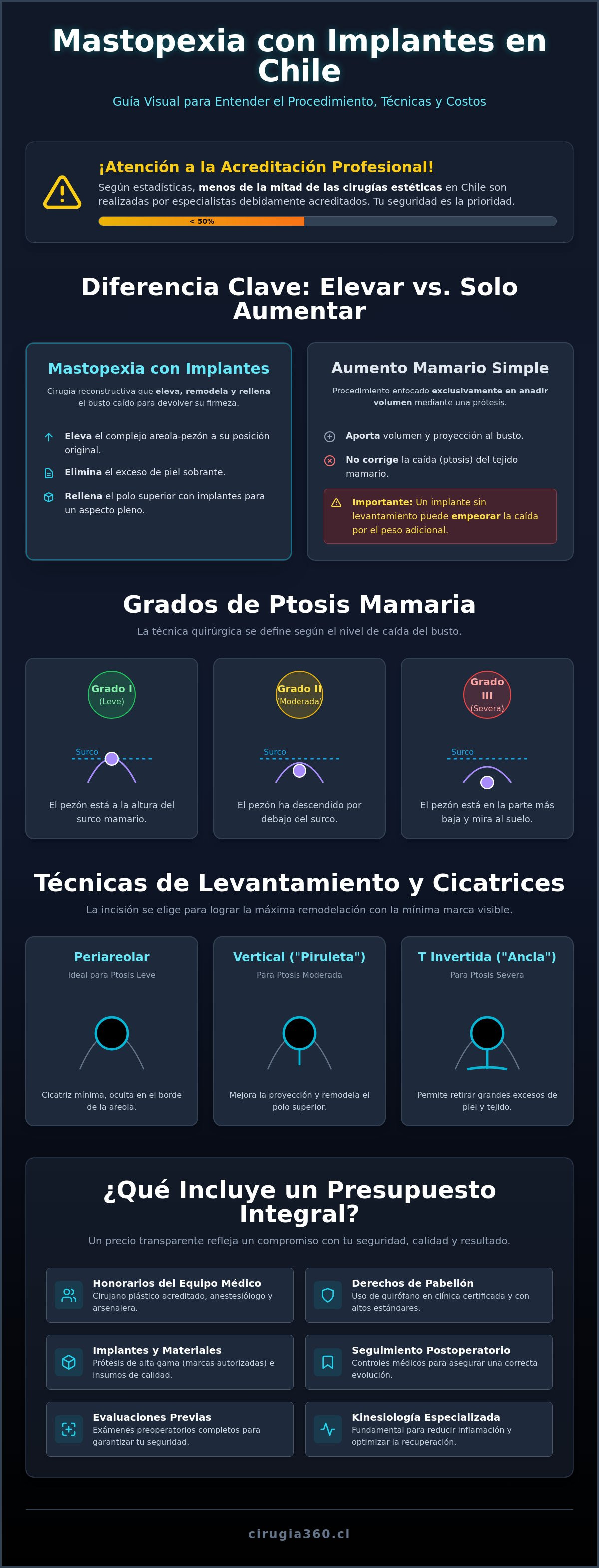 Mastopexia con implantes precio chile