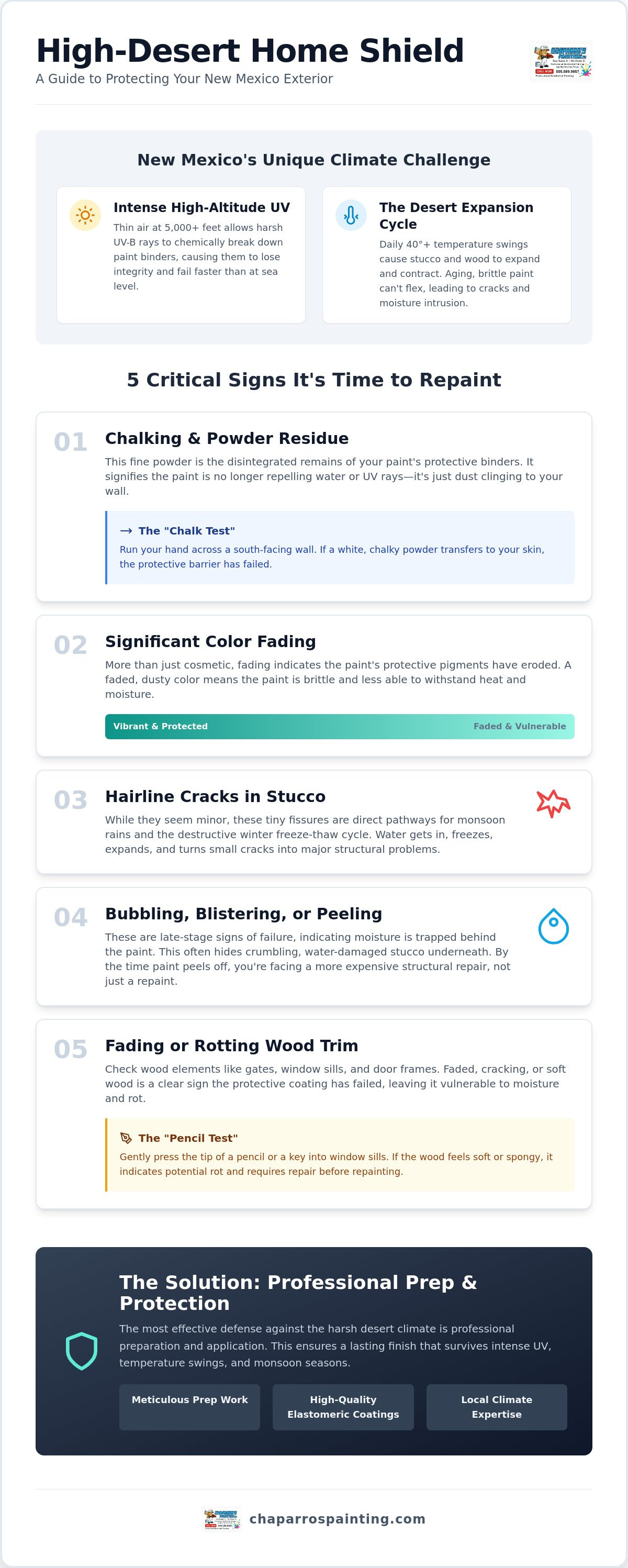 Signs you need to repaint your house exterior in New Mexico