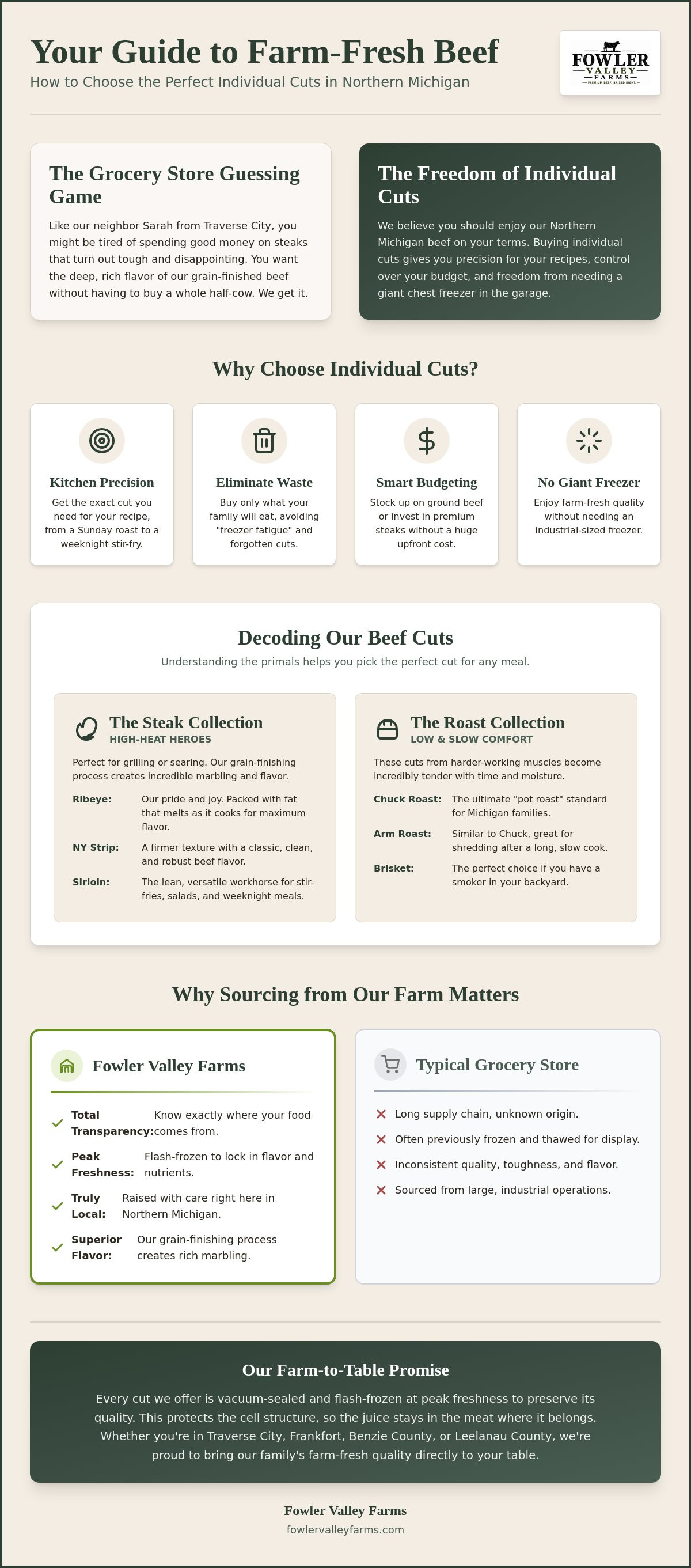 Individual cuts