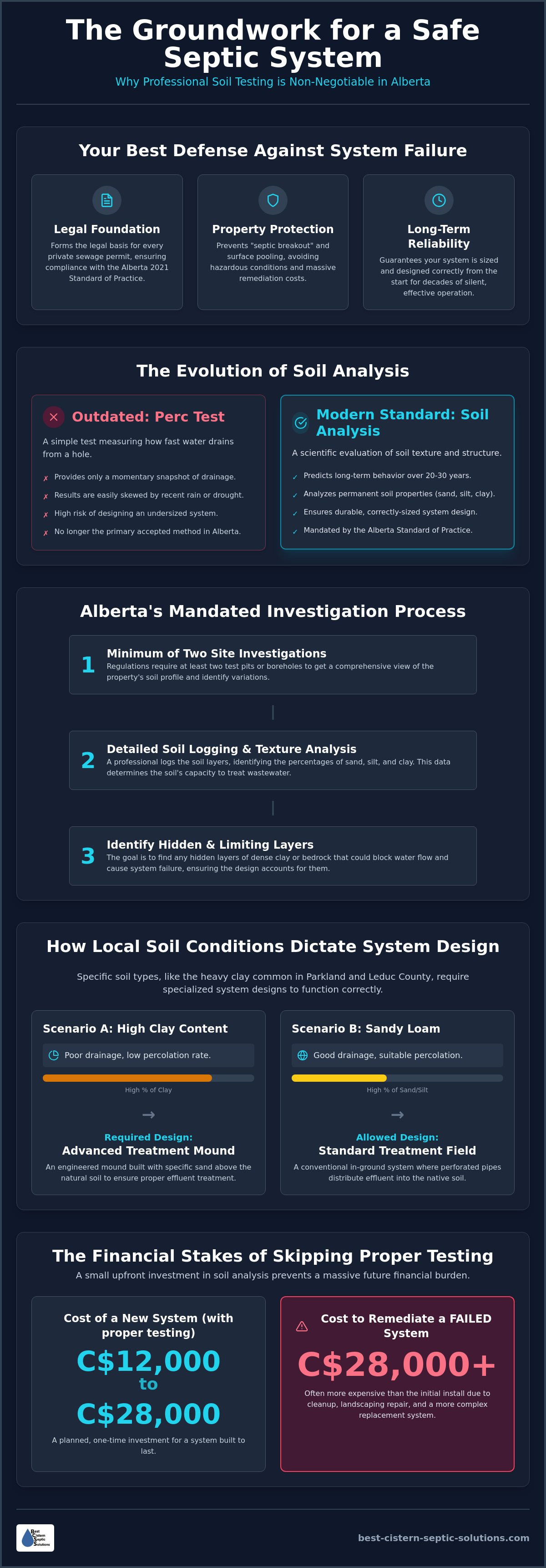 Septic system soil testing Alberta