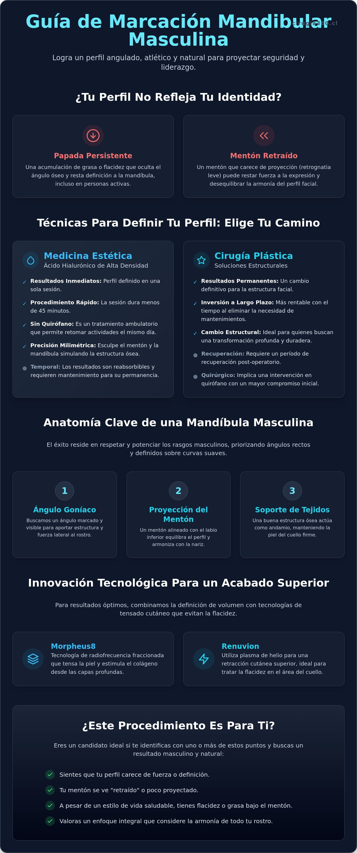 Relleno de mentón para hombres santiago
