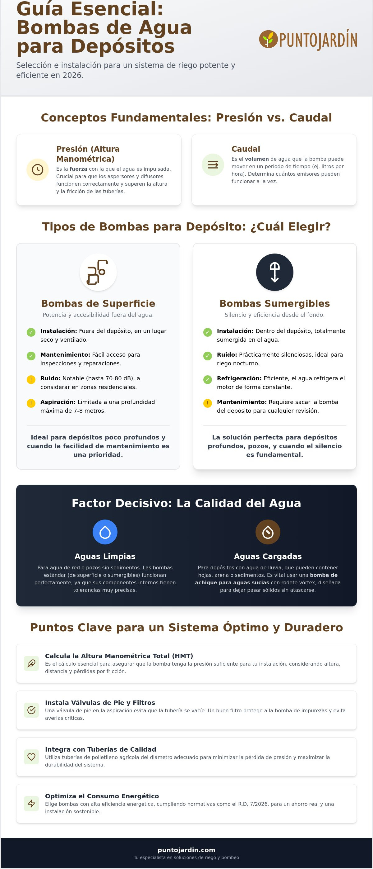 Bomba de agua para depósito de agua