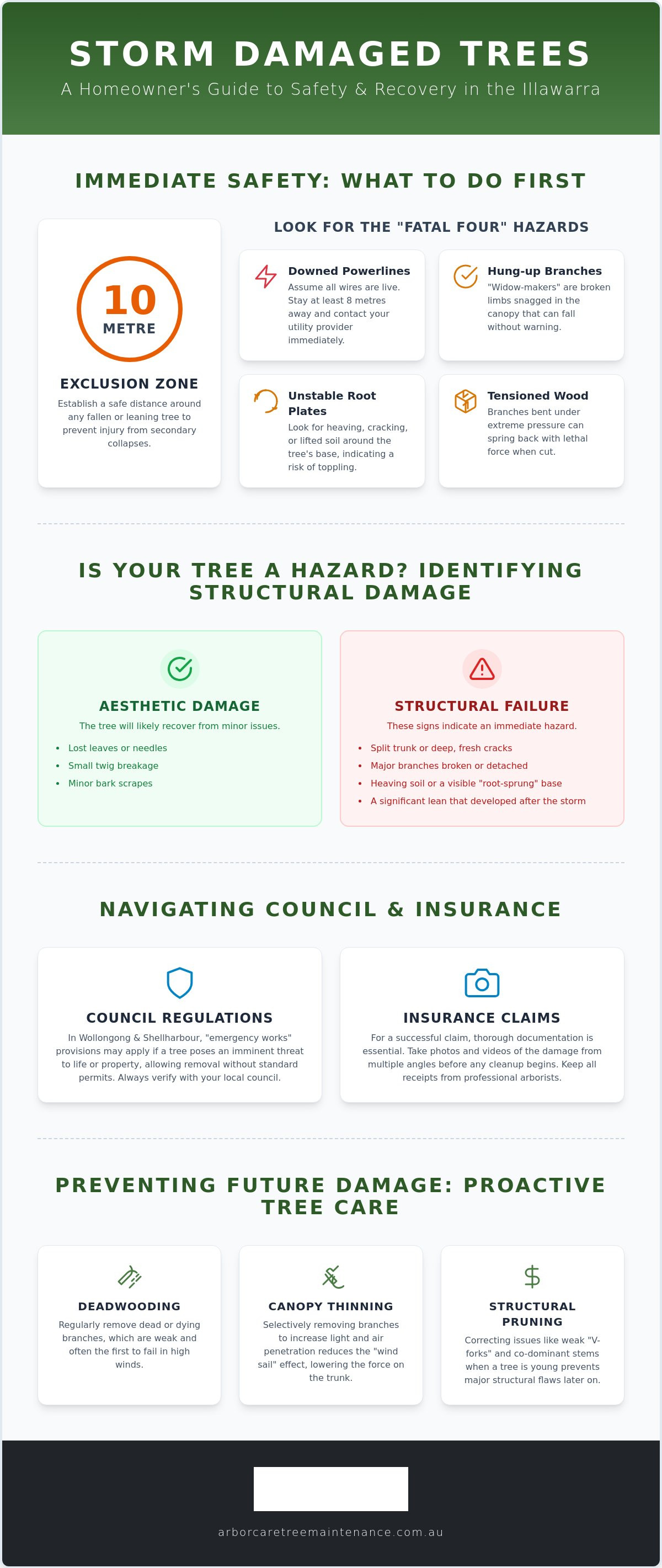 Storm damage tree removal