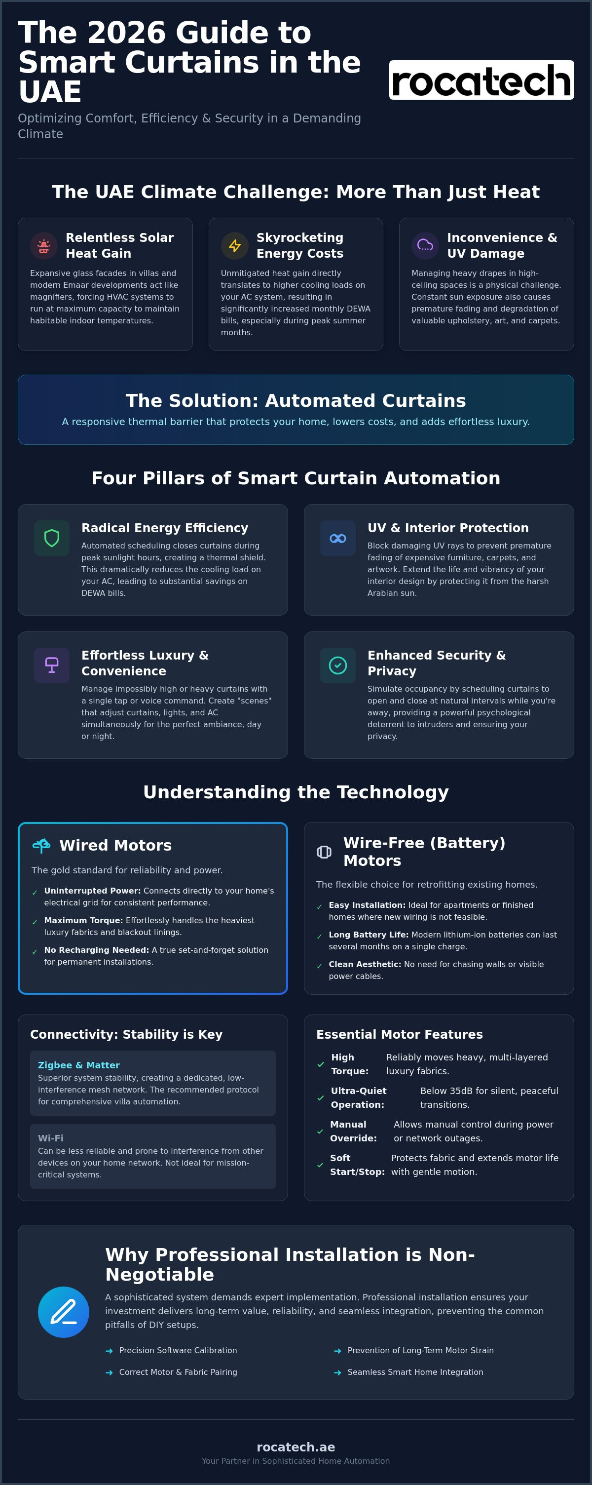 Smart curtain installation dubai