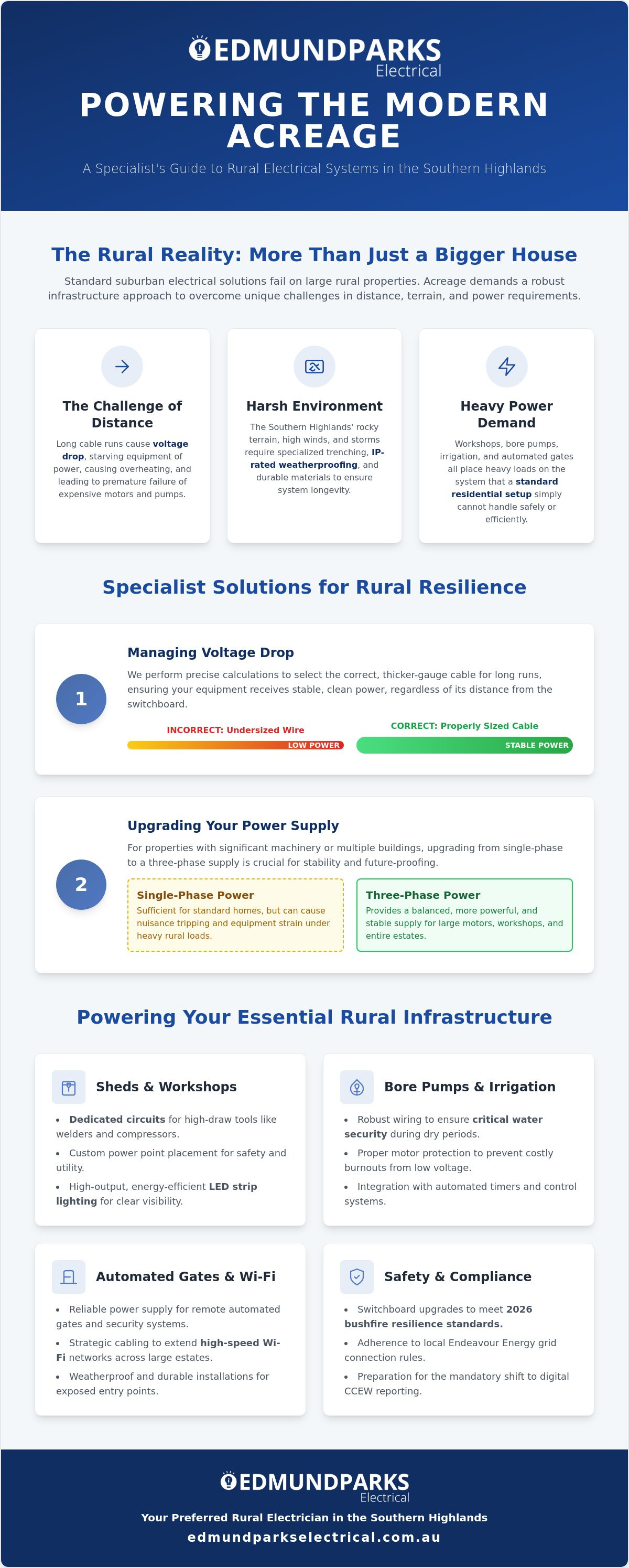 Rural electrician Southern Highlands