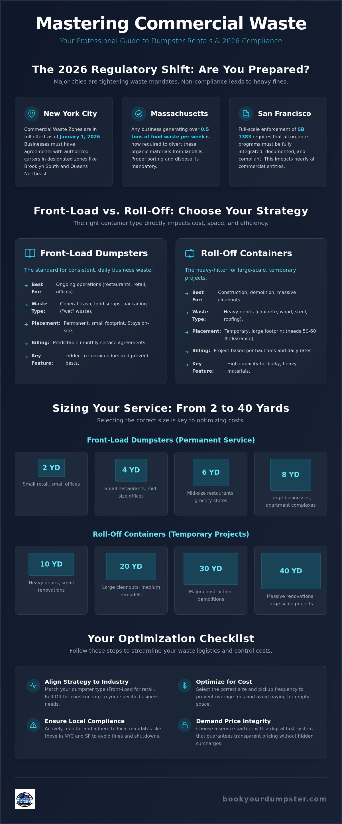 Front load dumpster rental