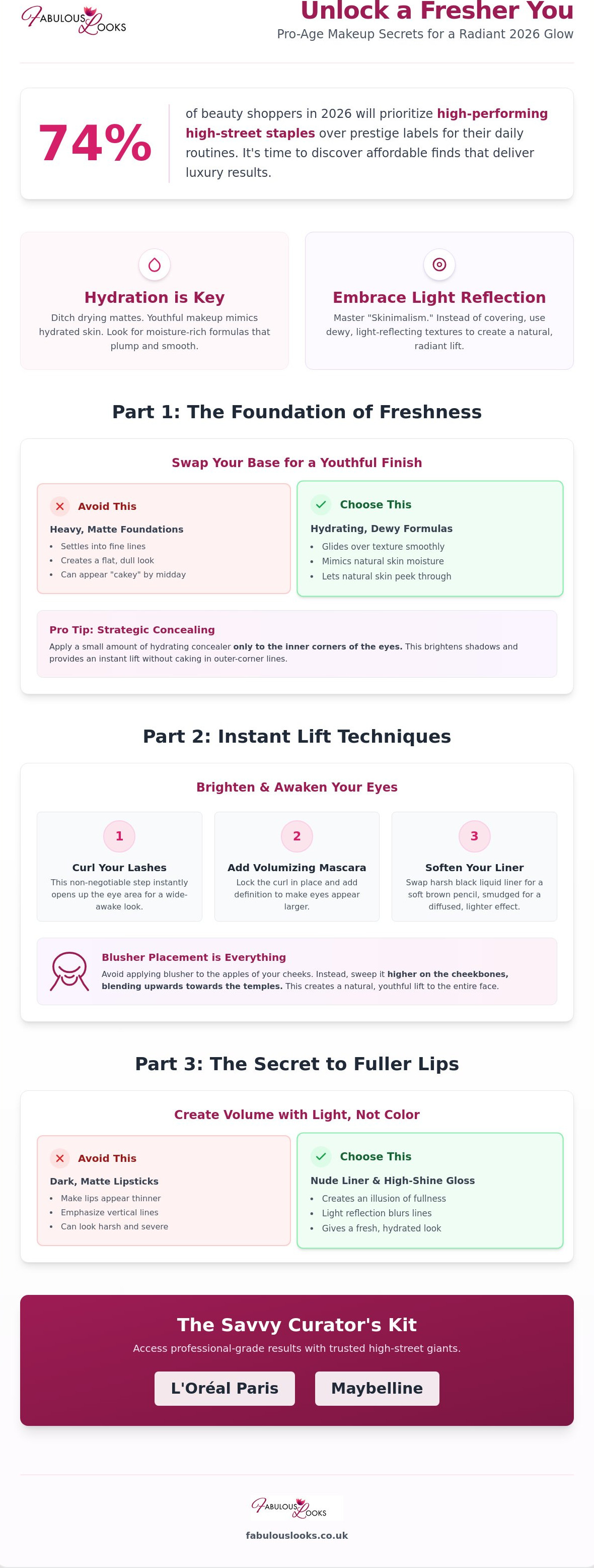 Makeup to look younger and fresher