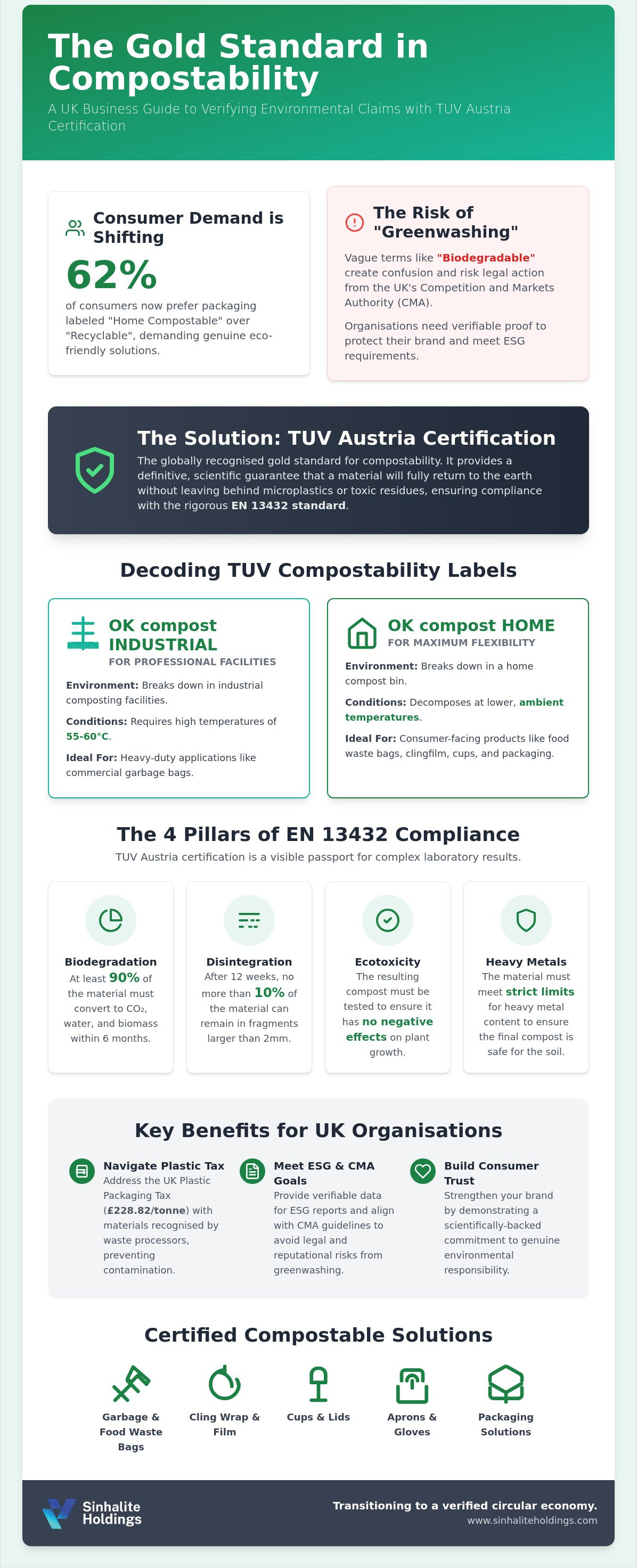 TUV Austria certification for compostables