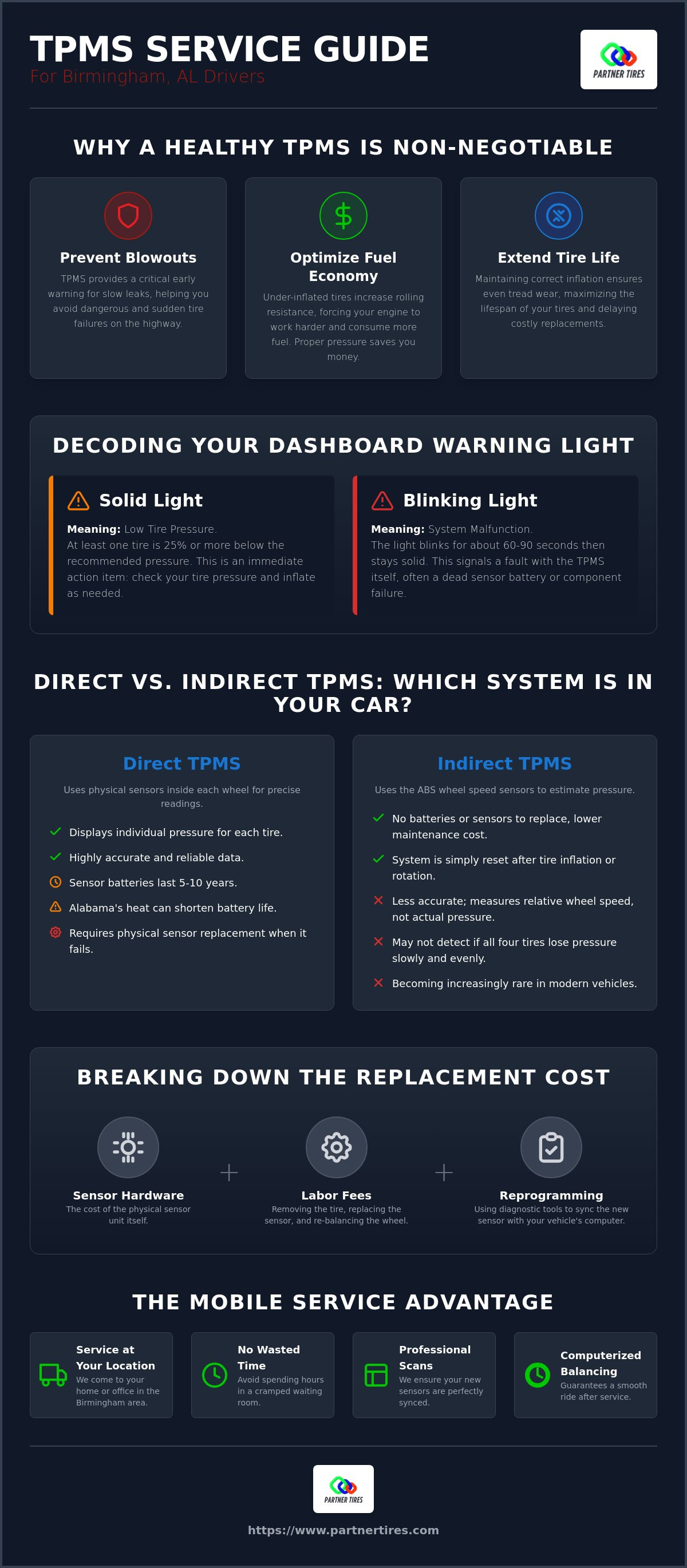 TPMS sensor replacement cost Birmingham AL