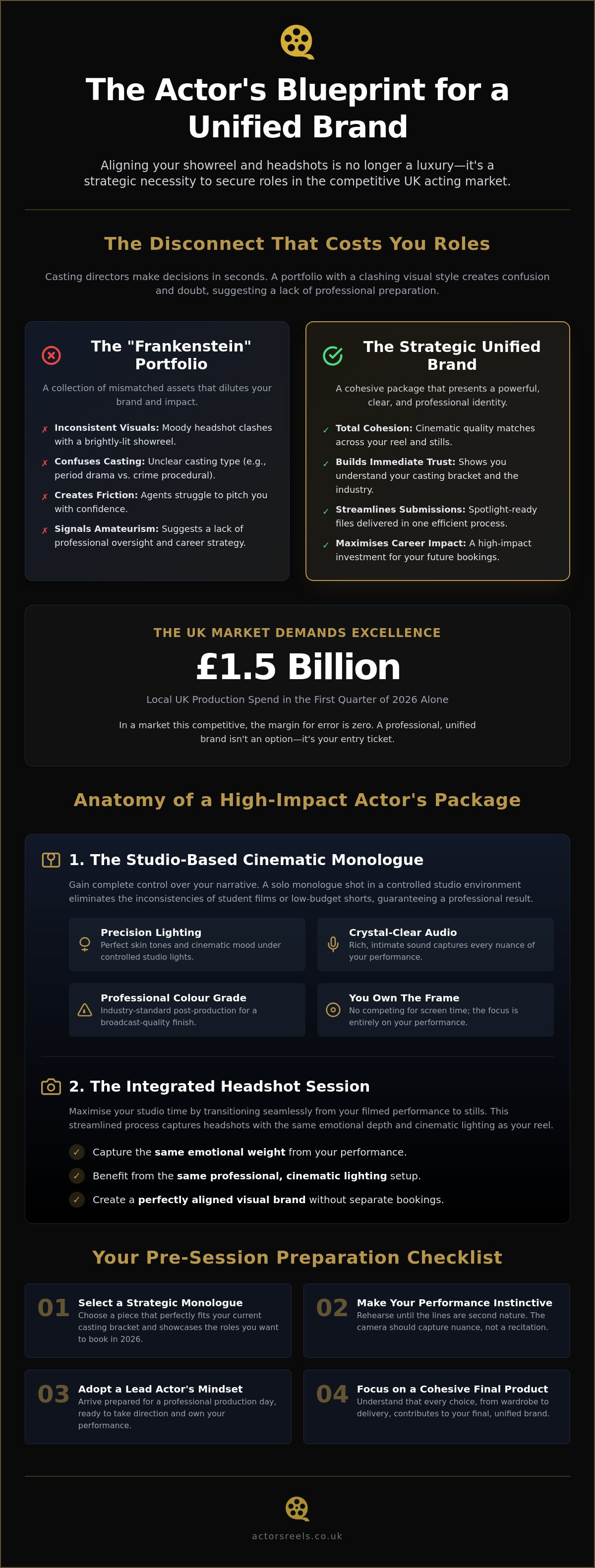 Showreel and headshot package UK