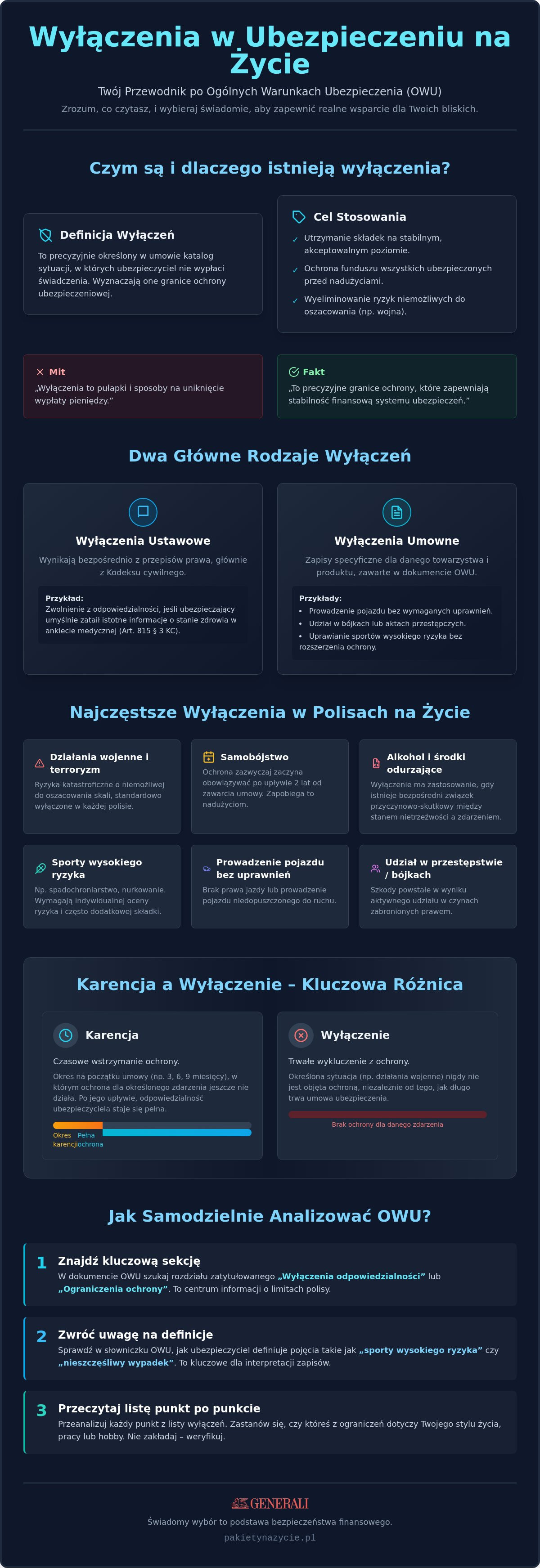 Wyłączenia w ubezpieczeniu na życie