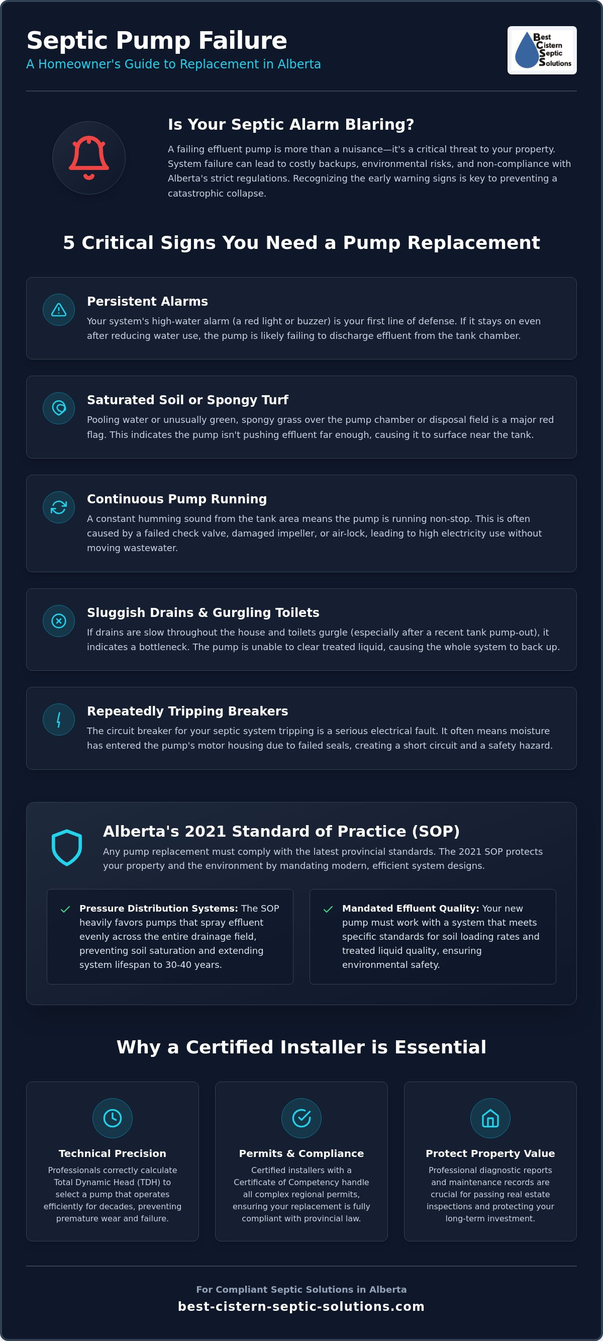 Septic pump replacement alberta
