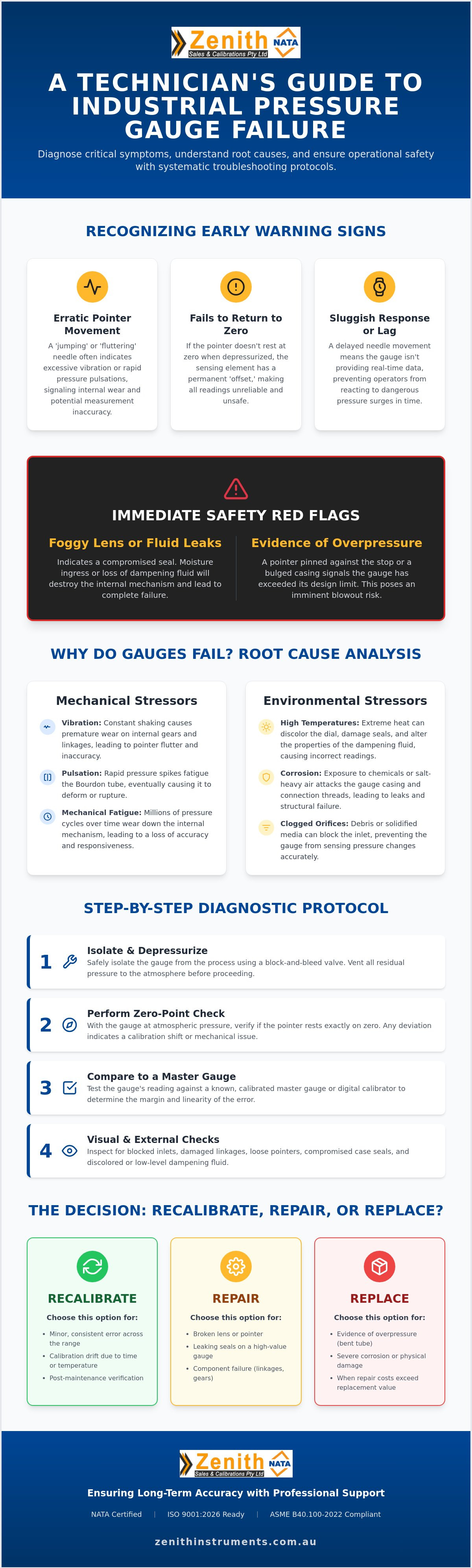 Troubleshooting industrial pressure gauges