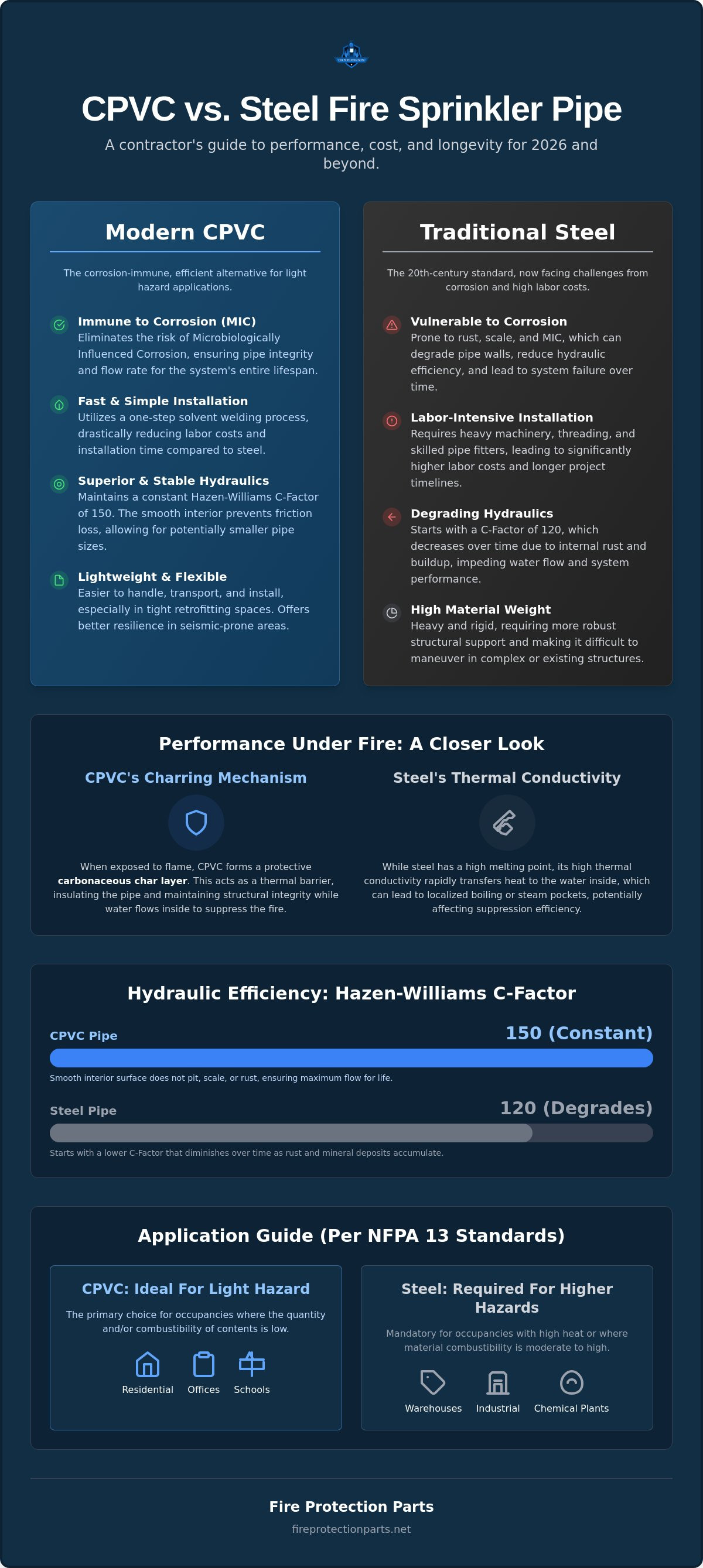 Cpvc vs steel fire sprinkler pipe