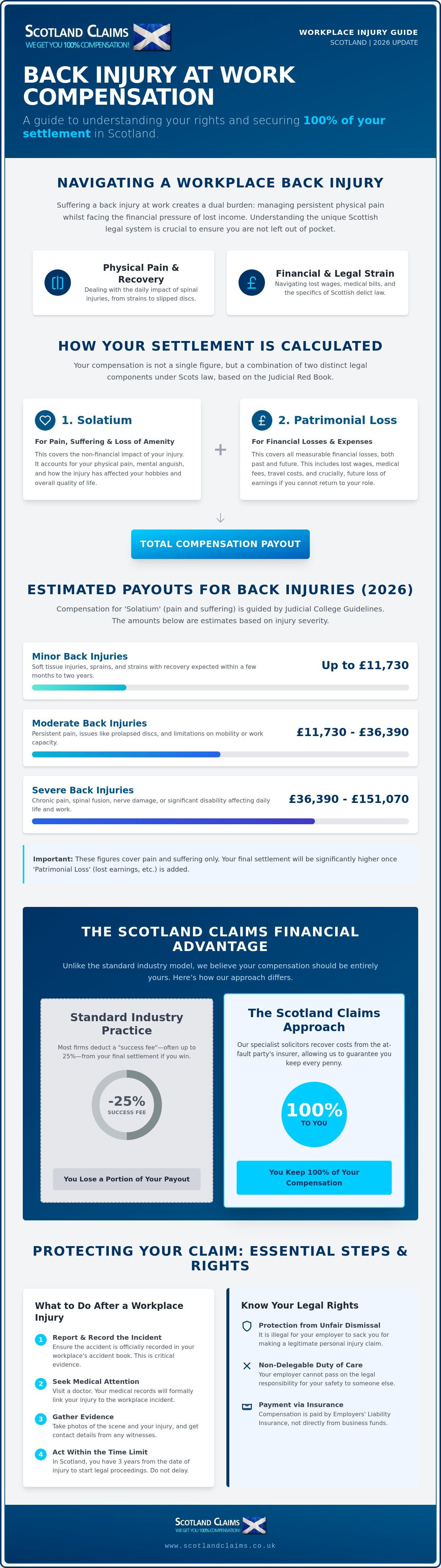 Back injury at work how much compensation