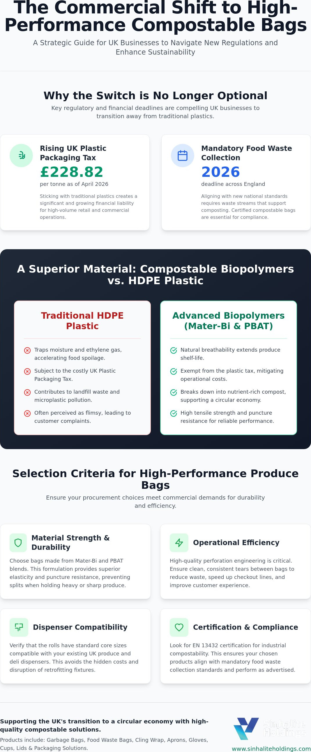 Compostable food roller bags UK