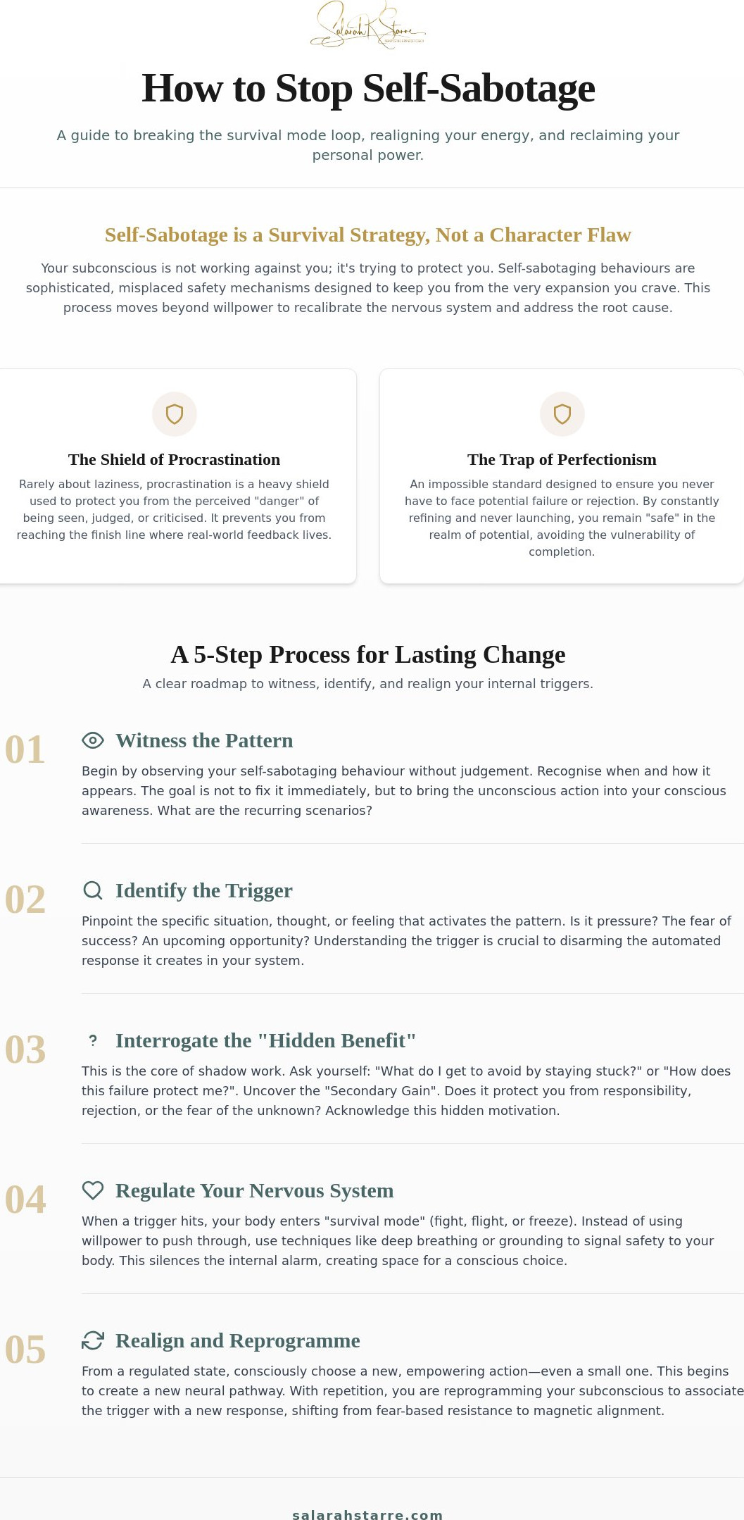 How to stop self-sabotage