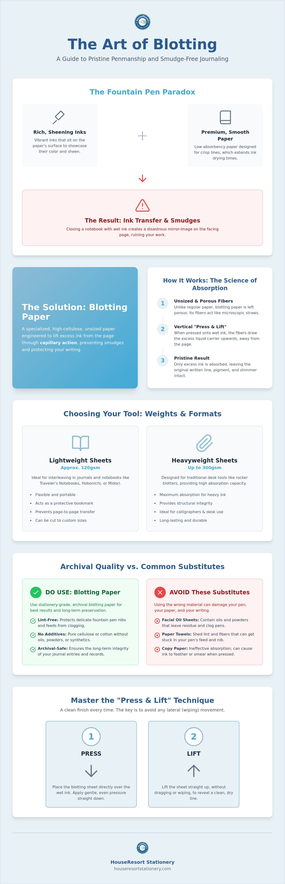Blotting paper sheets