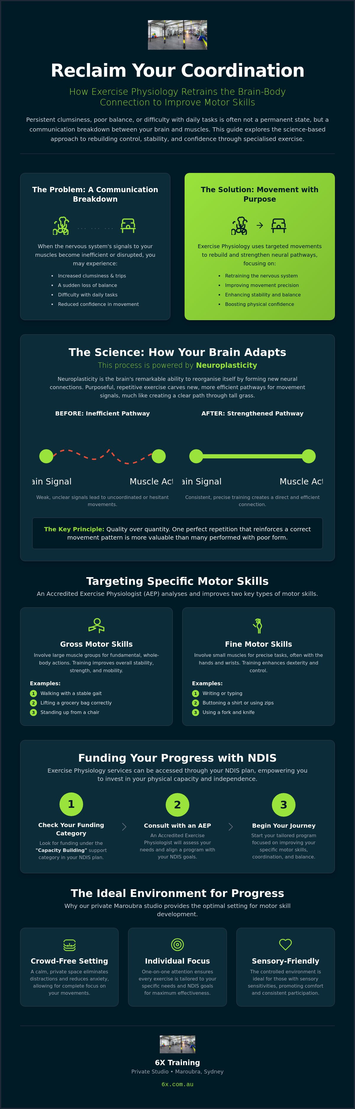 Improving motor skills with exercise physiology