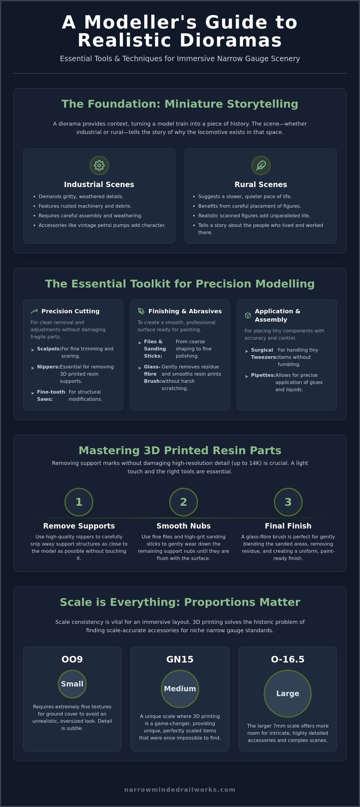 Diorama tools and scenery