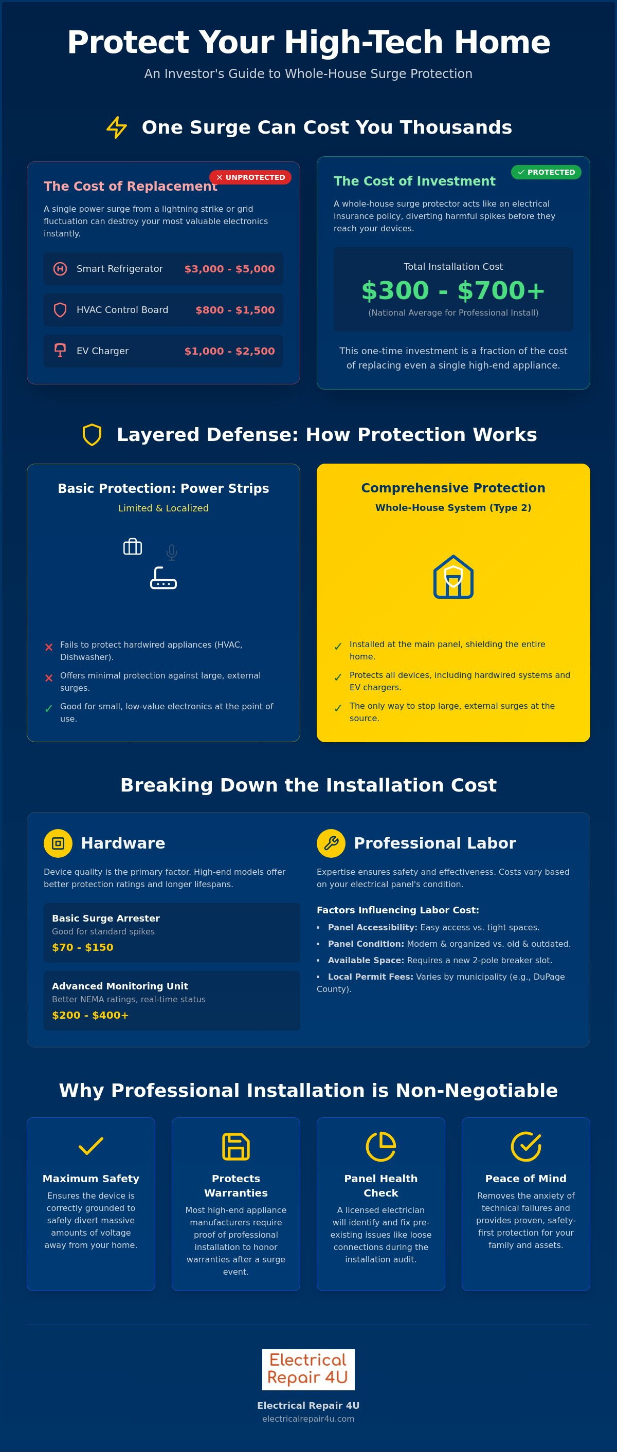 Cost of whole house surge protector installation