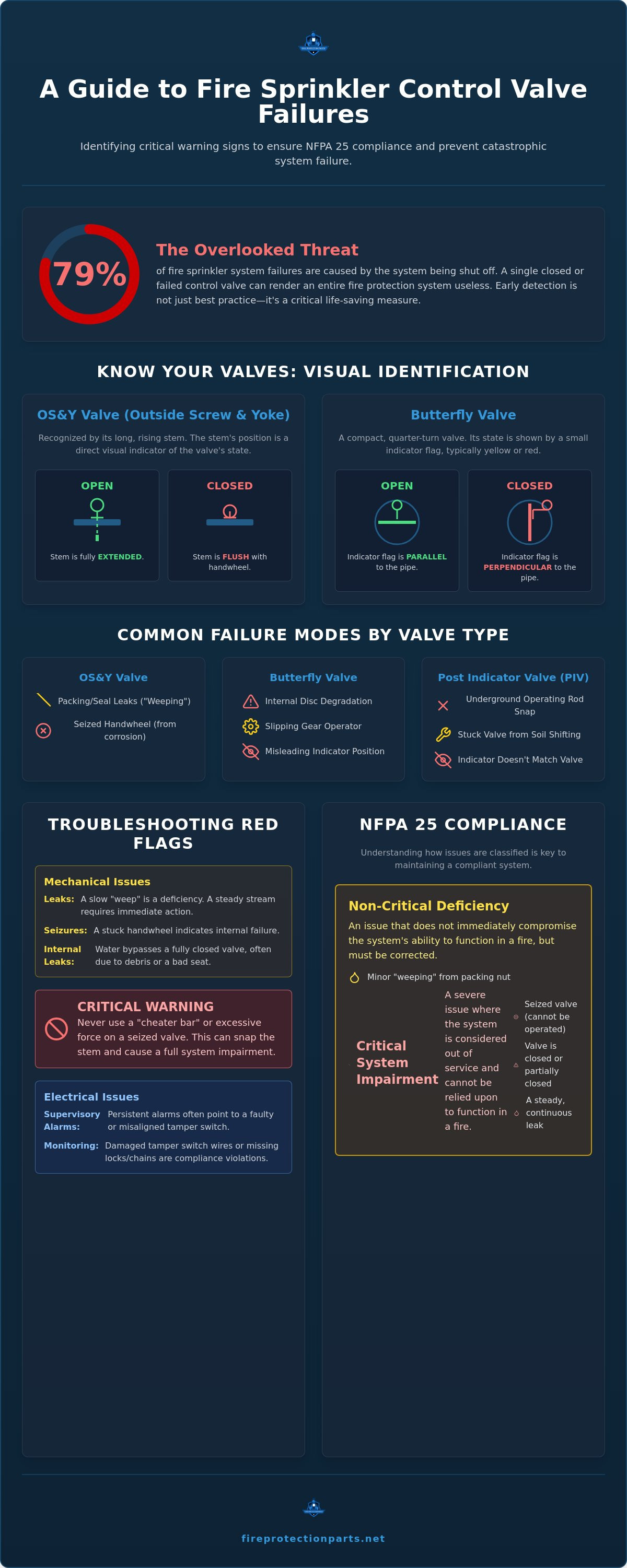 Signs of a failing fire sprinkler control valve