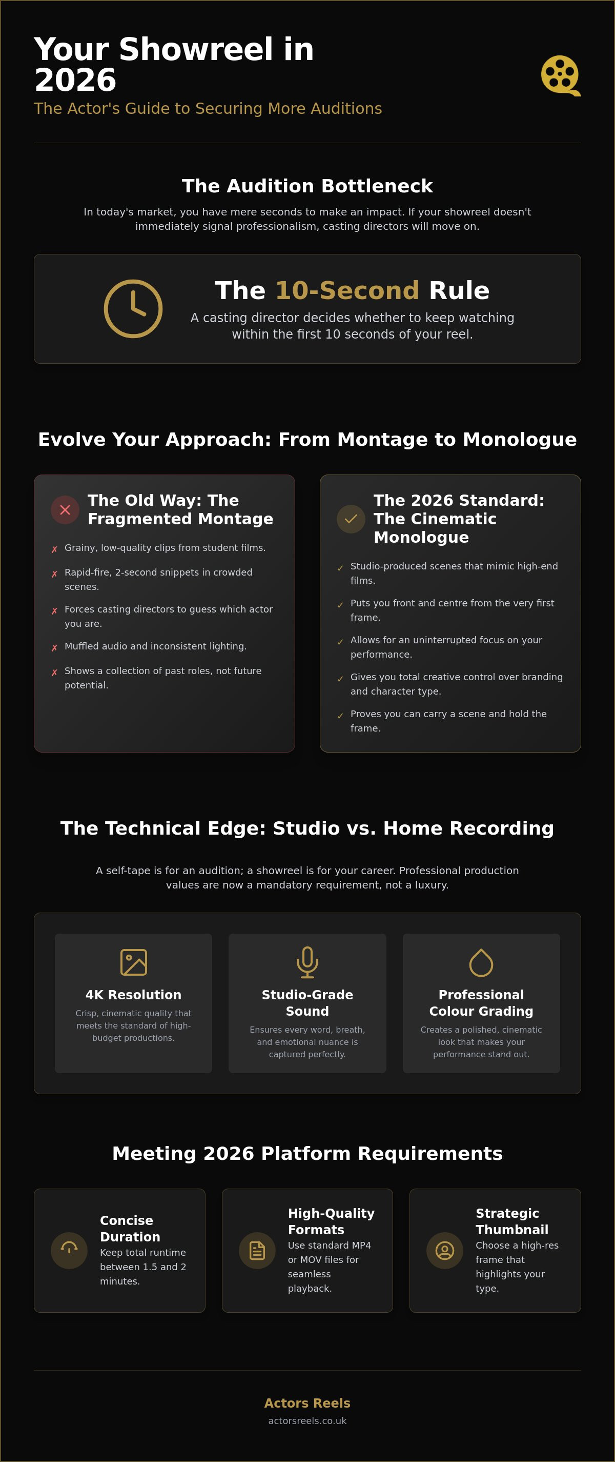 Get more auditions with a showreel