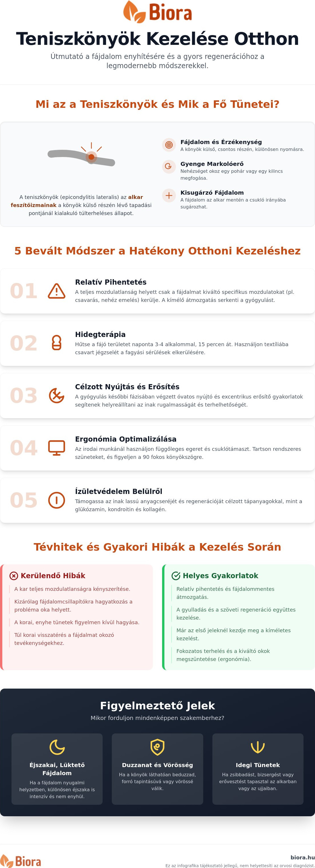 Teniszkönyök kezelése otthon