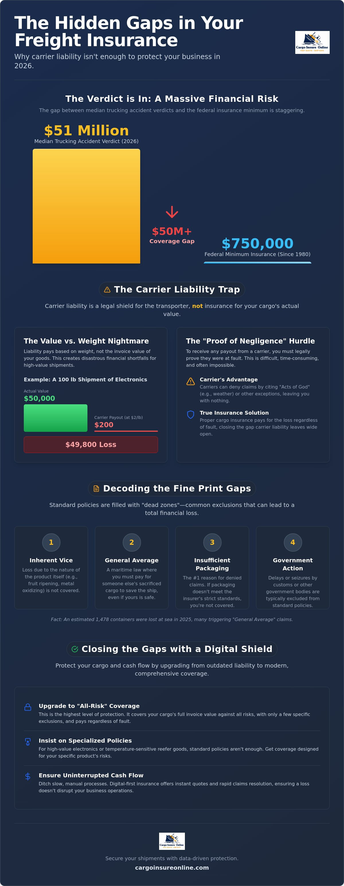 Common gaps in freight insurance coverage