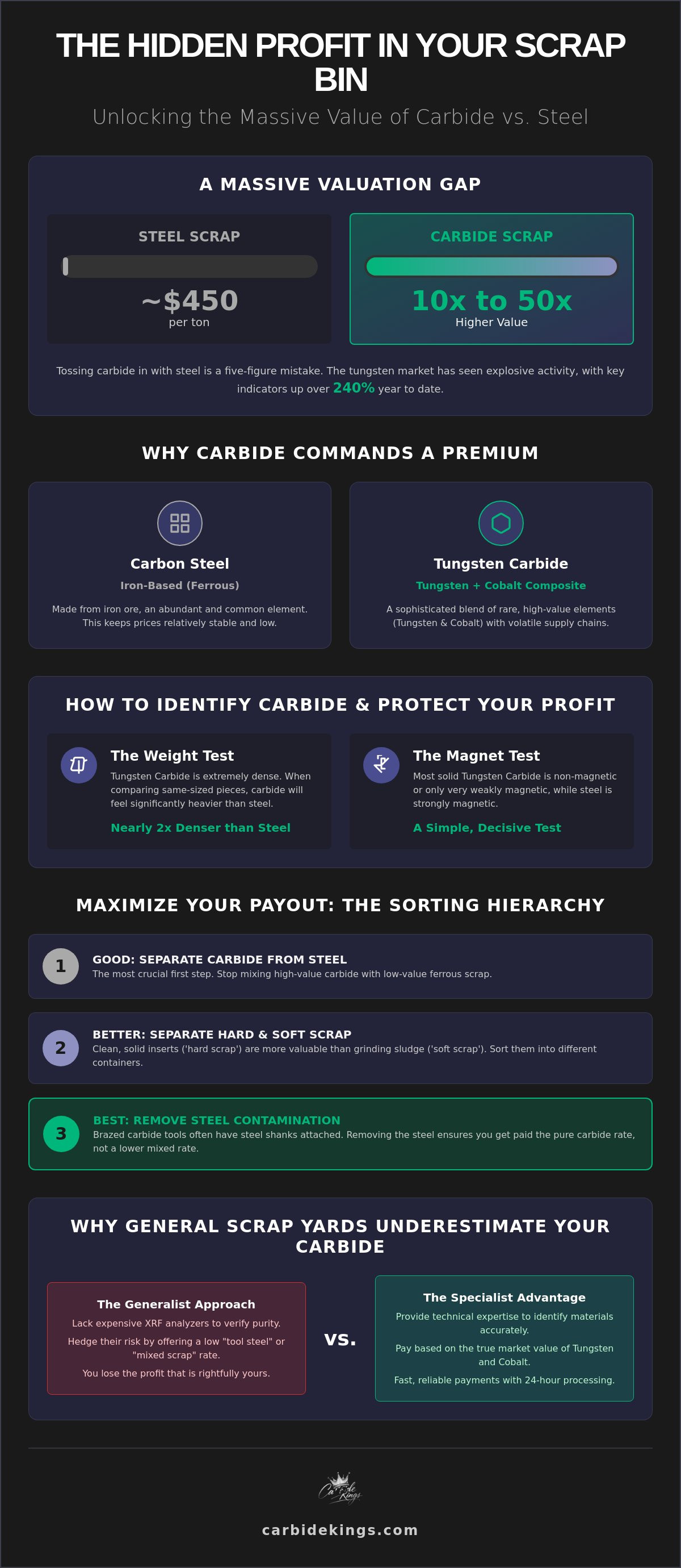 Carbide scrap vs steel scrap price difference