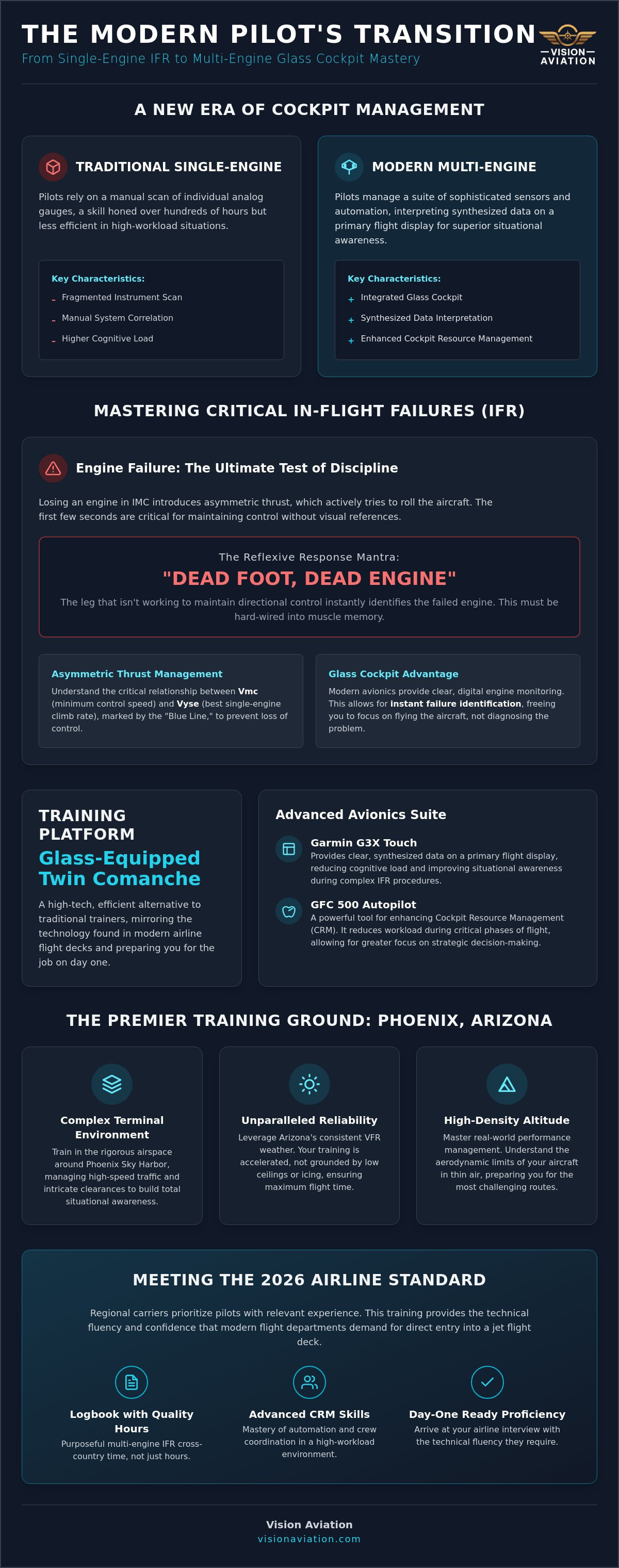 Multi engine IFR transition training