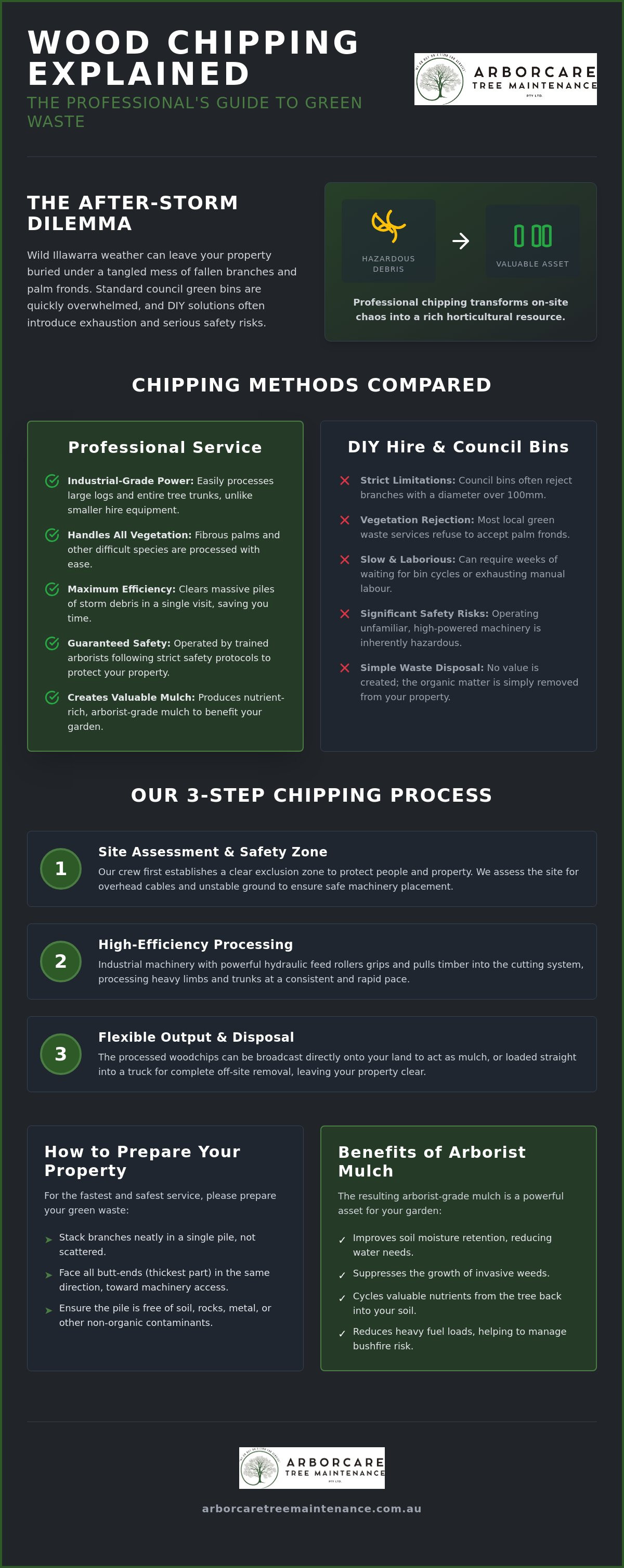 Wood chipping service