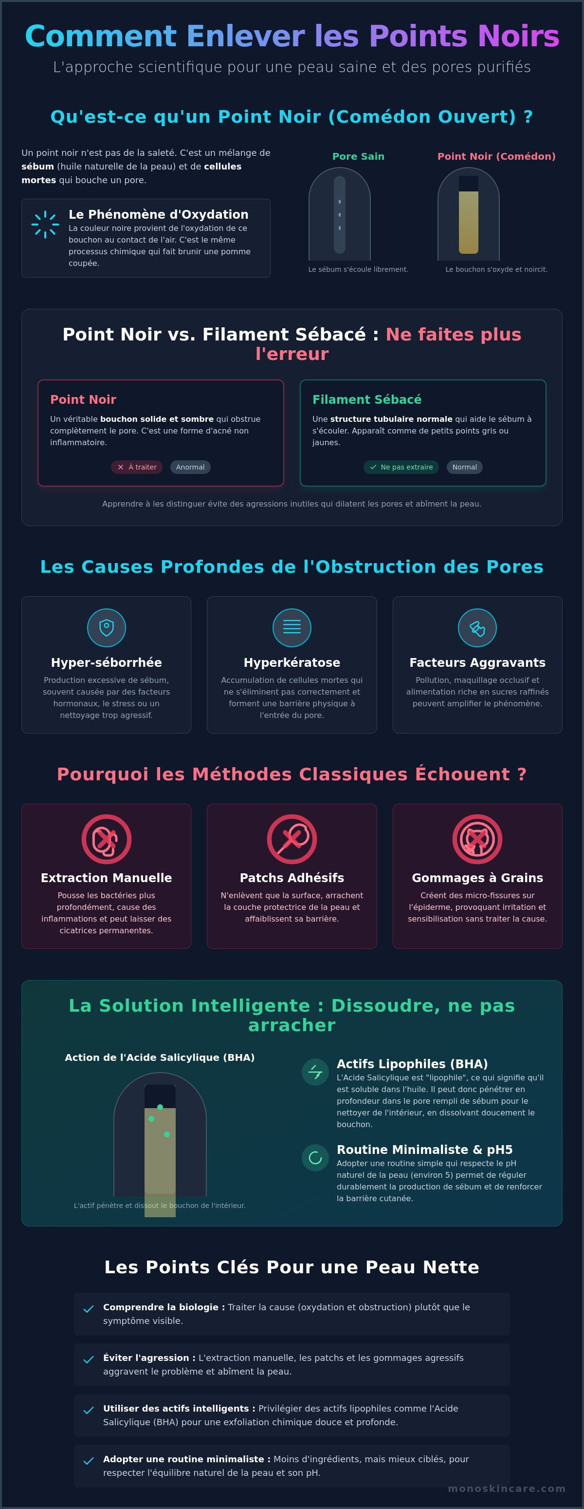 Comment enlever les points noirs