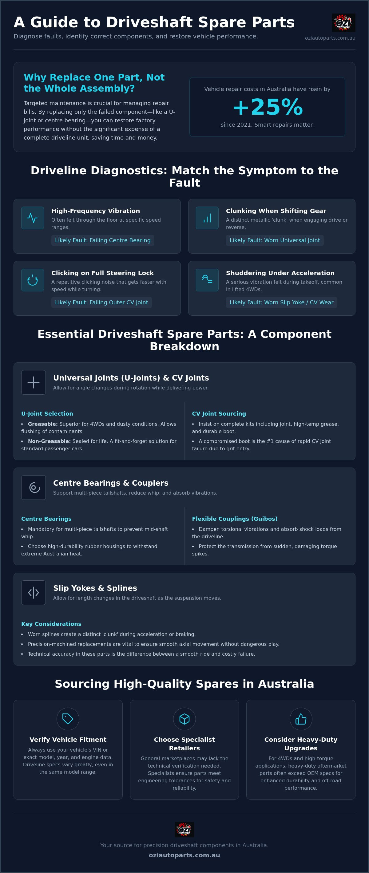Spare driveshaft parts