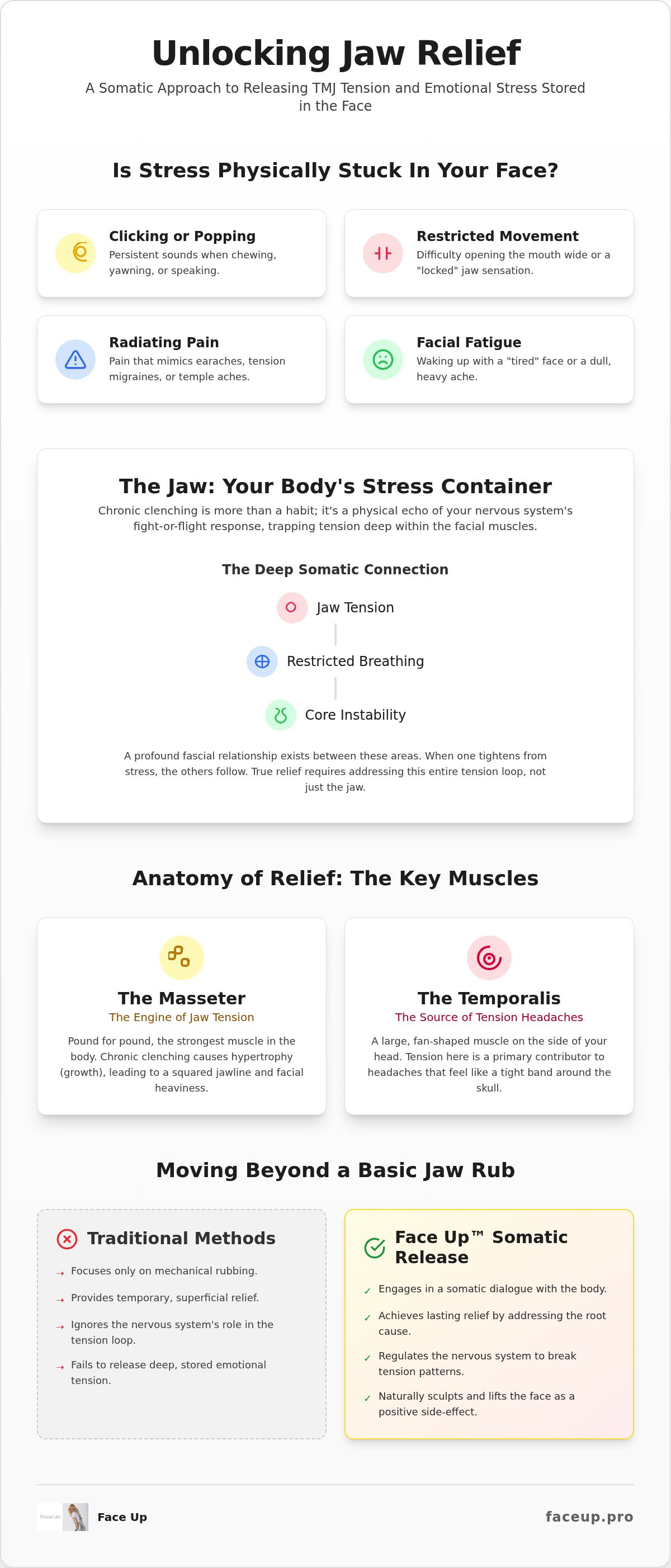 Daily face massage routine for tmj