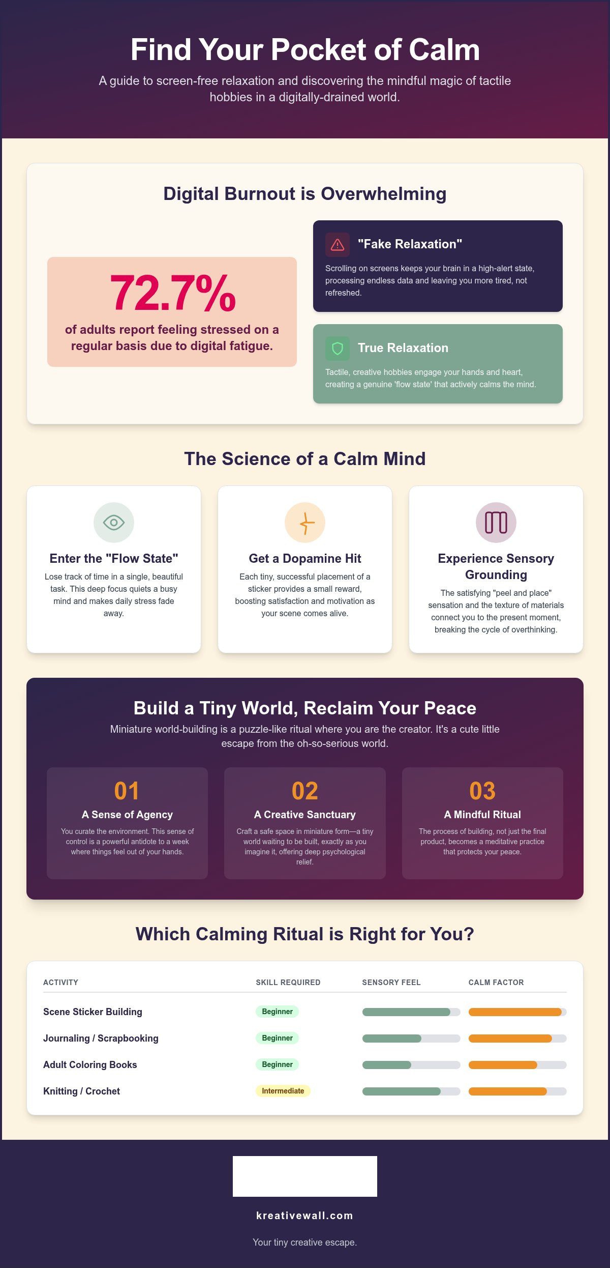 Calming activities for adults
