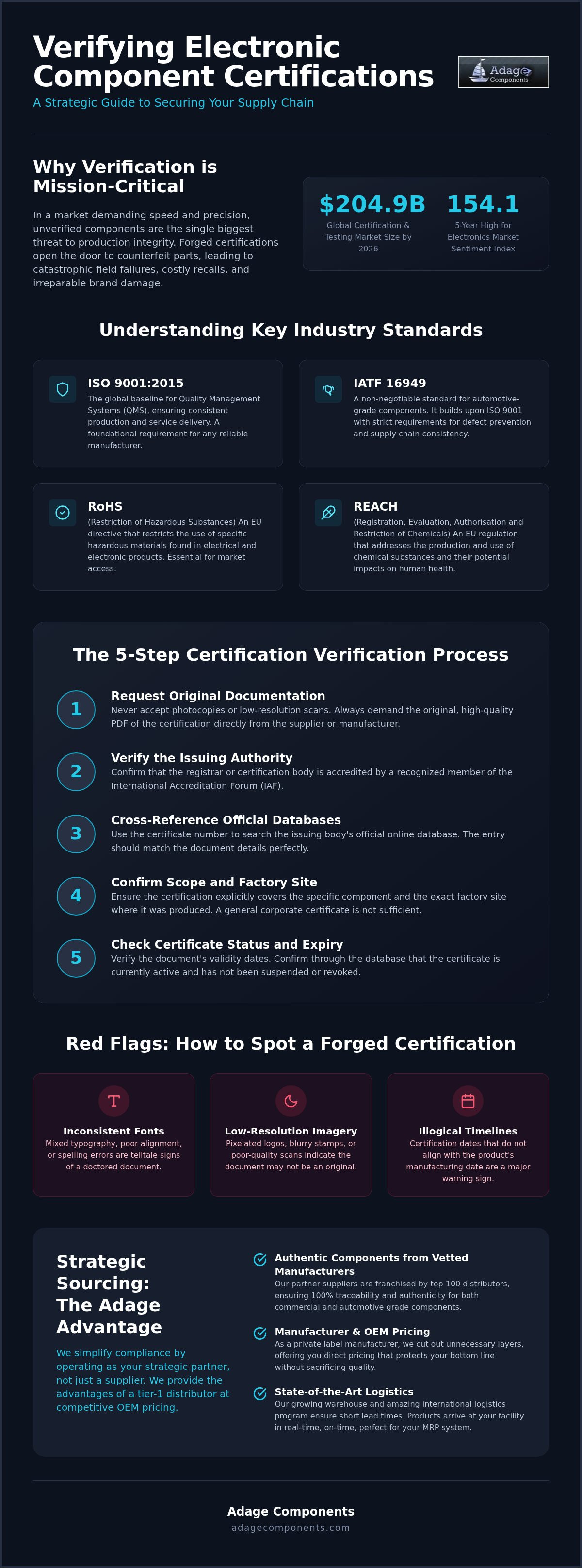 How to verify component certifications