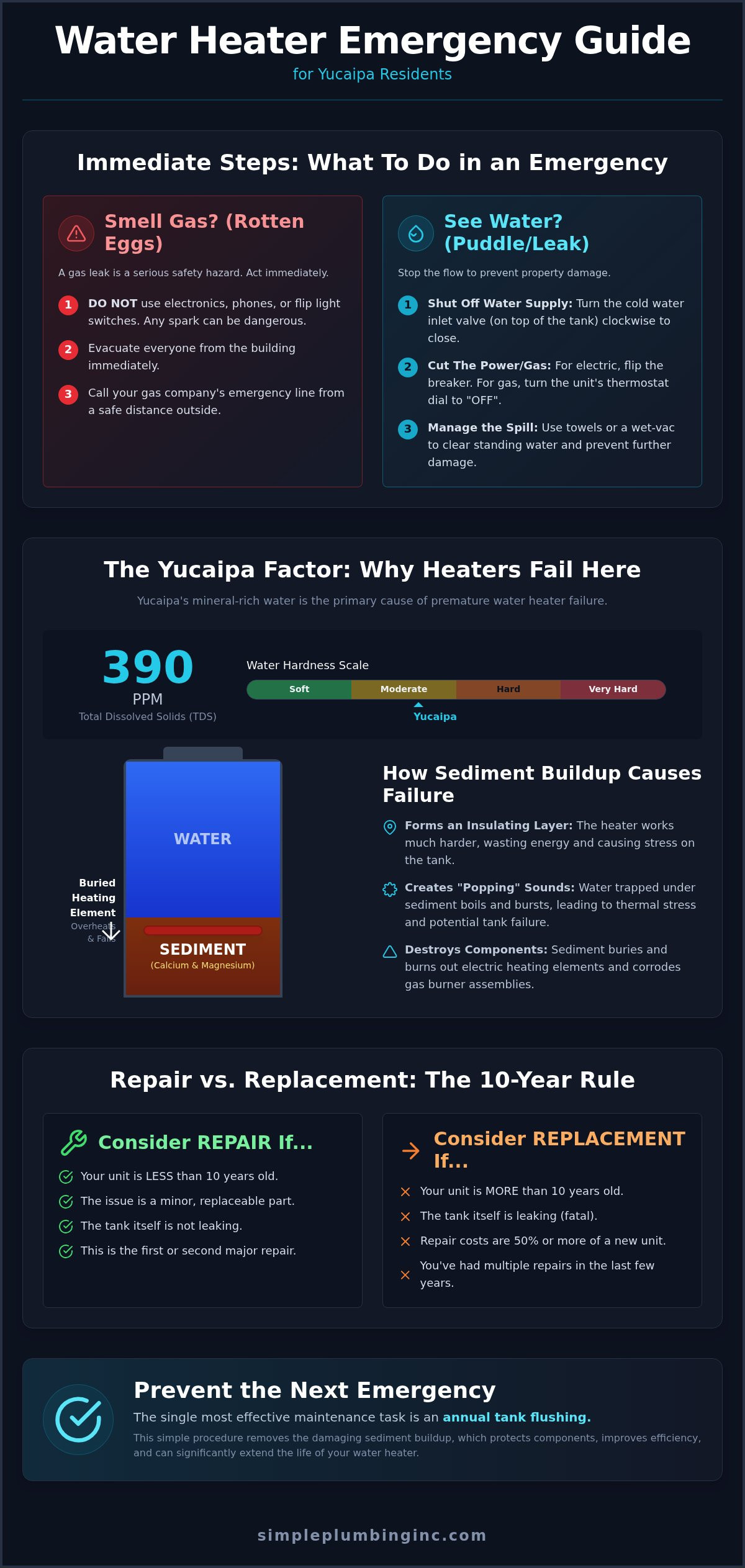 Emergency water heater repair Yucaipa