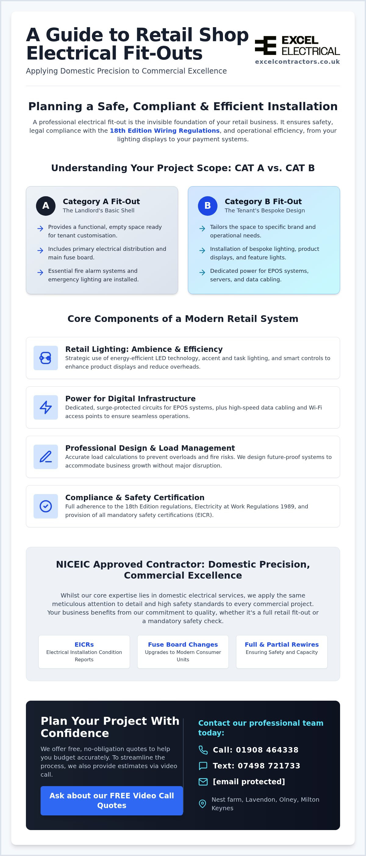 Retail shop electrical fit out