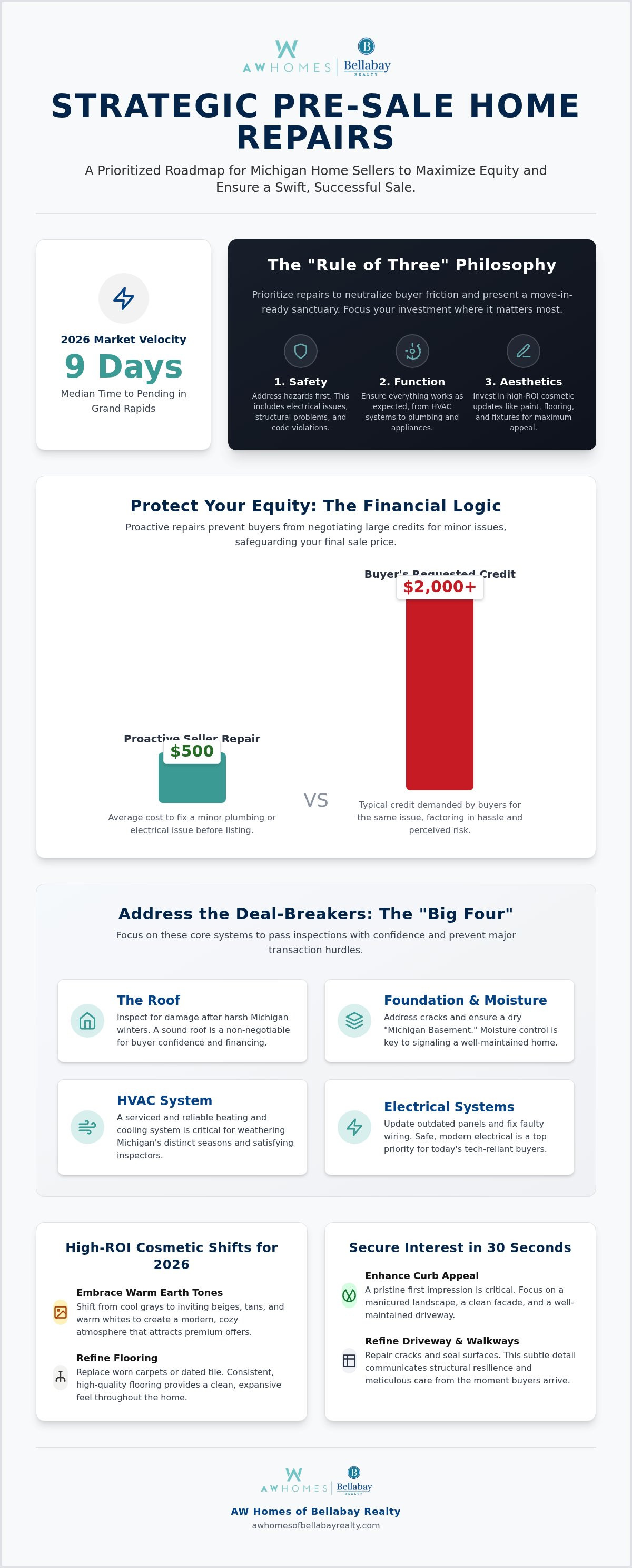 What repairs to make before selling a house in Michigan