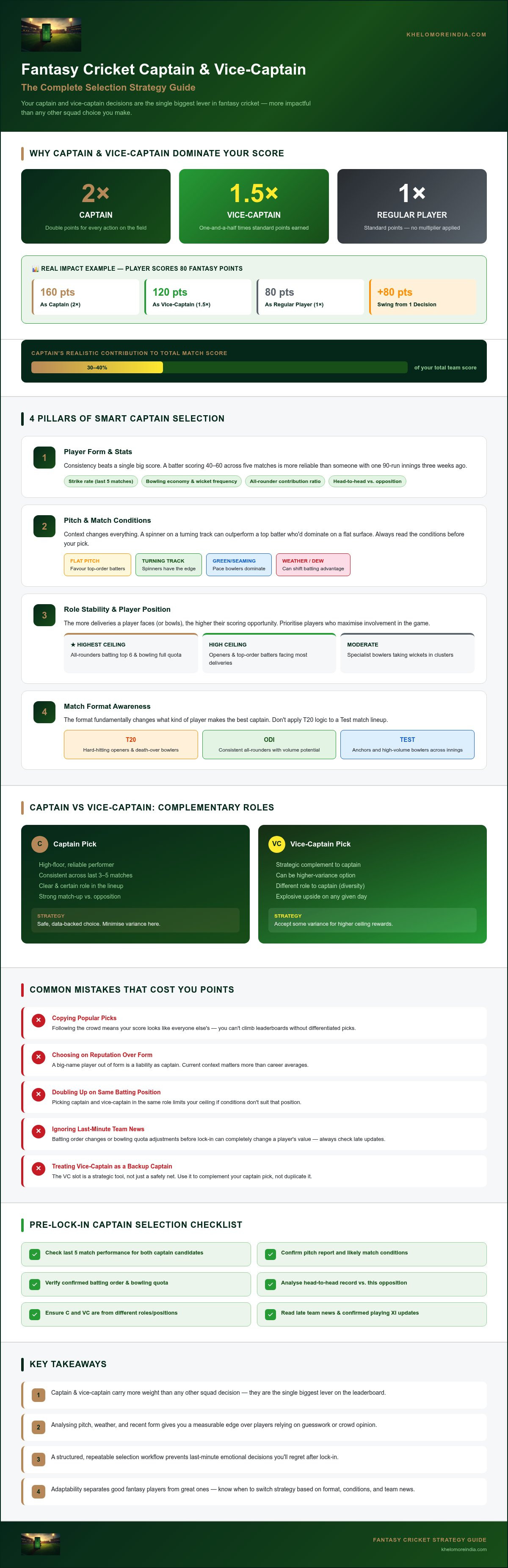 Fantasy cricket captain and vice captain tips