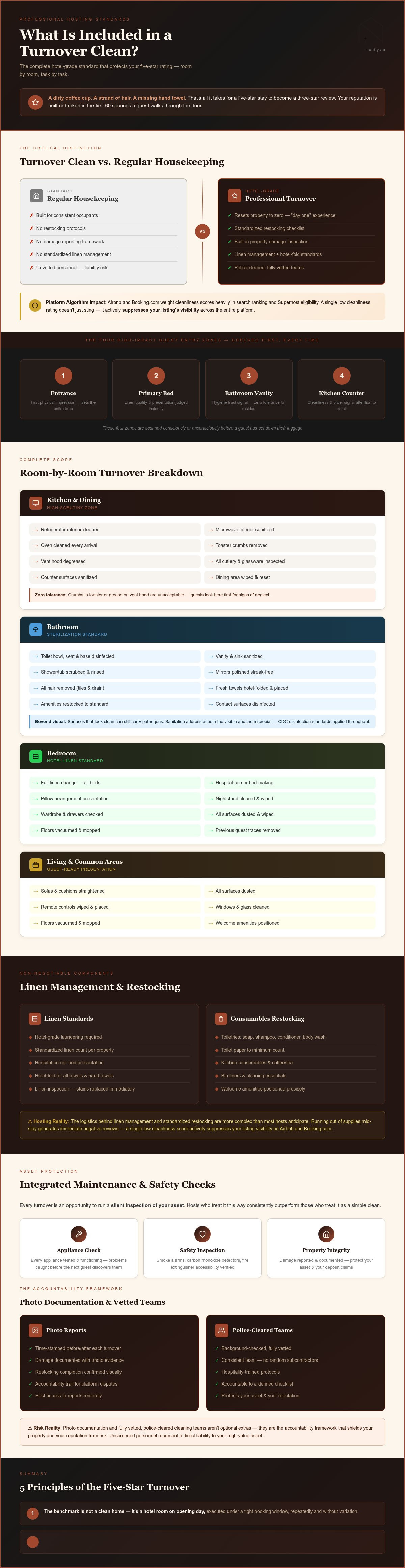 What is included in a turnover clean