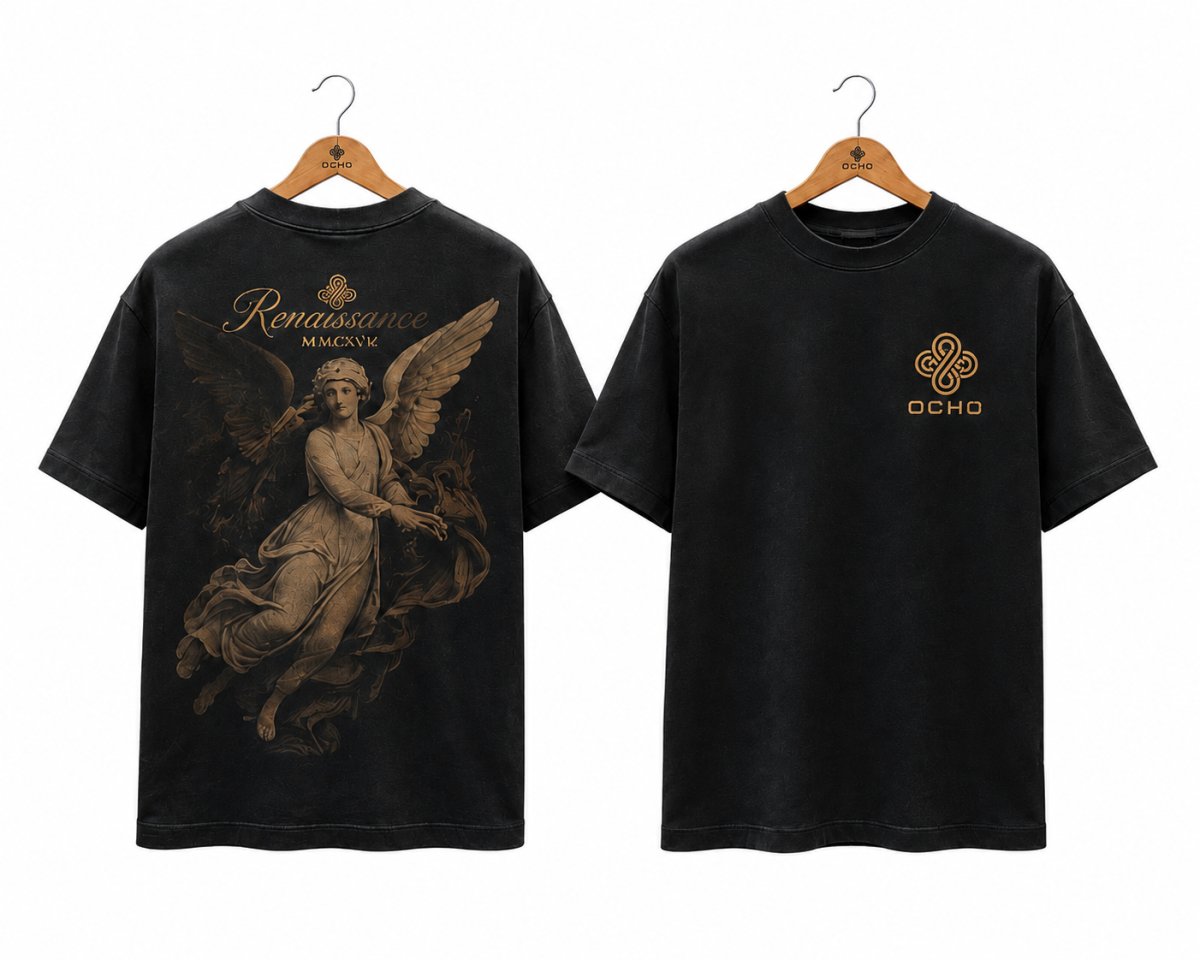 Renaissance kunst gecombineerd met een moderne high end streetwear