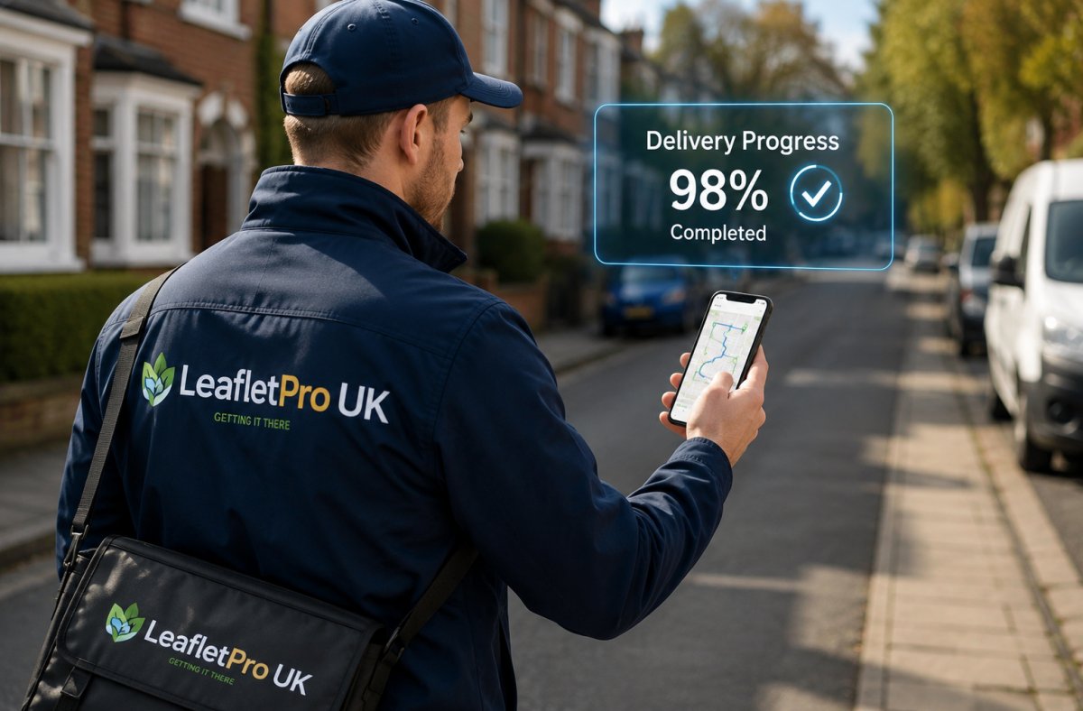 LeafletPro UK leaflet distributor delivering tracked leaflets to homes