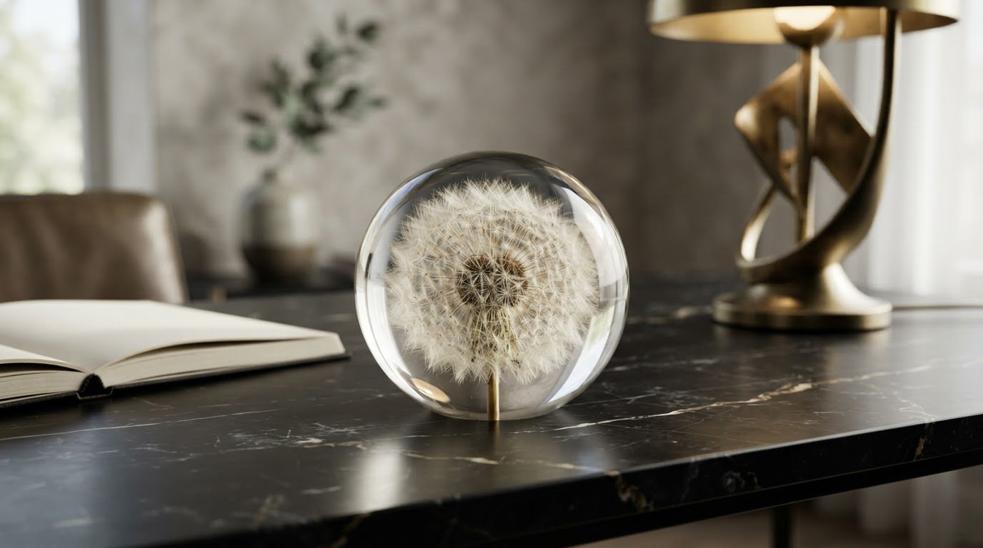 A Botanical Orb for the Home Office: Choosing a Desk Object with Presence