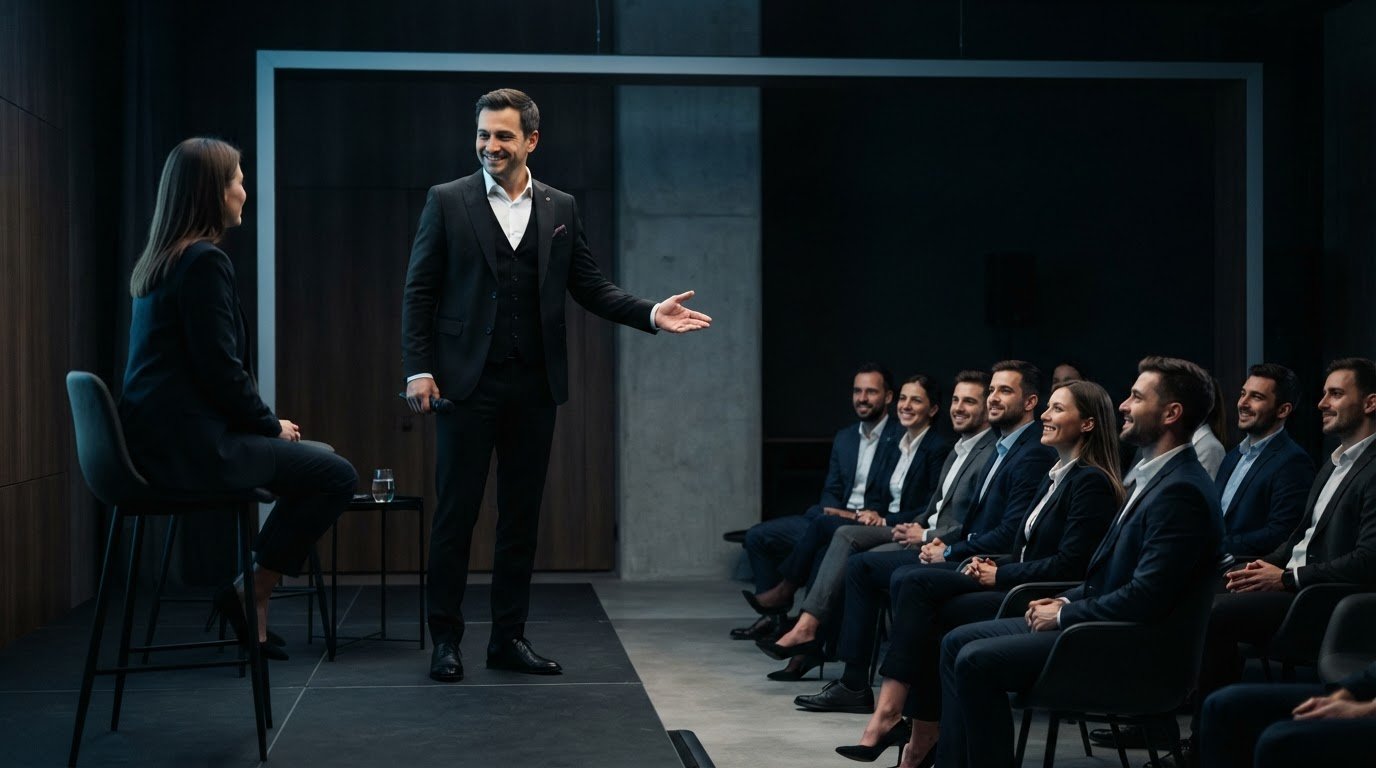 Alege un MC pentru evenimentul business potrivit formatului
