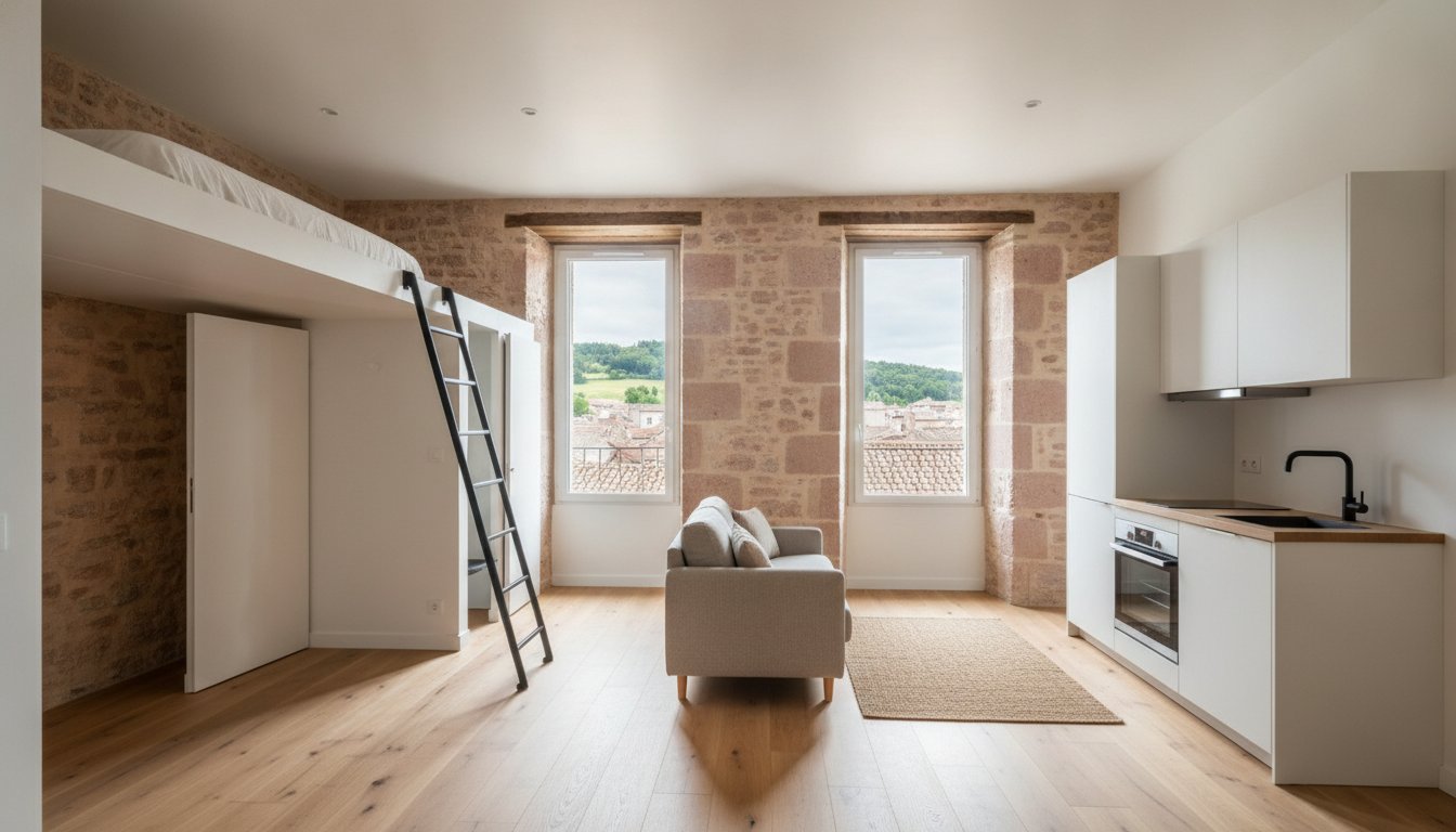 Aménagement studio locatif Aveyron : Le guide complet pour maximiser votre rentabilité en 2026